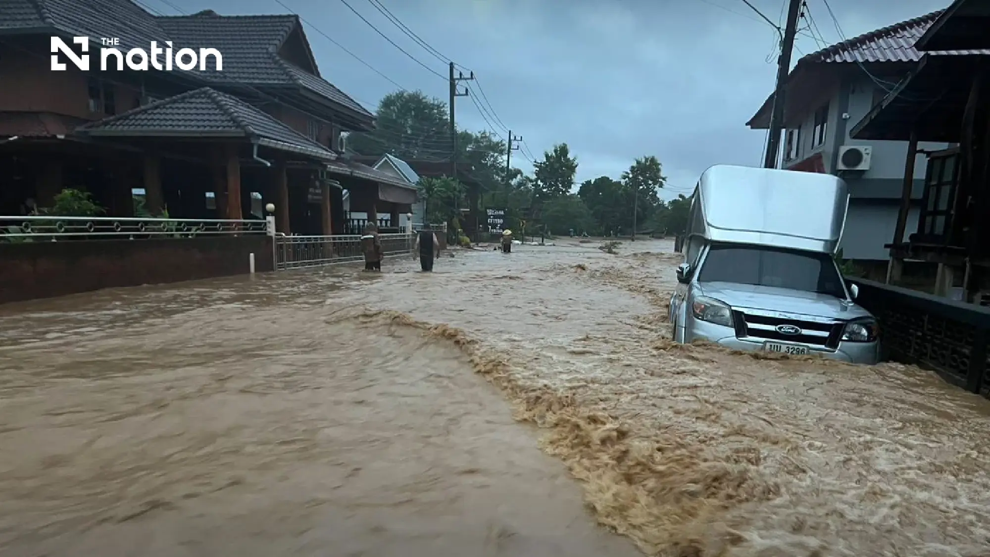 Flash floods cut major roads and inundate homes across Nan’s Pua