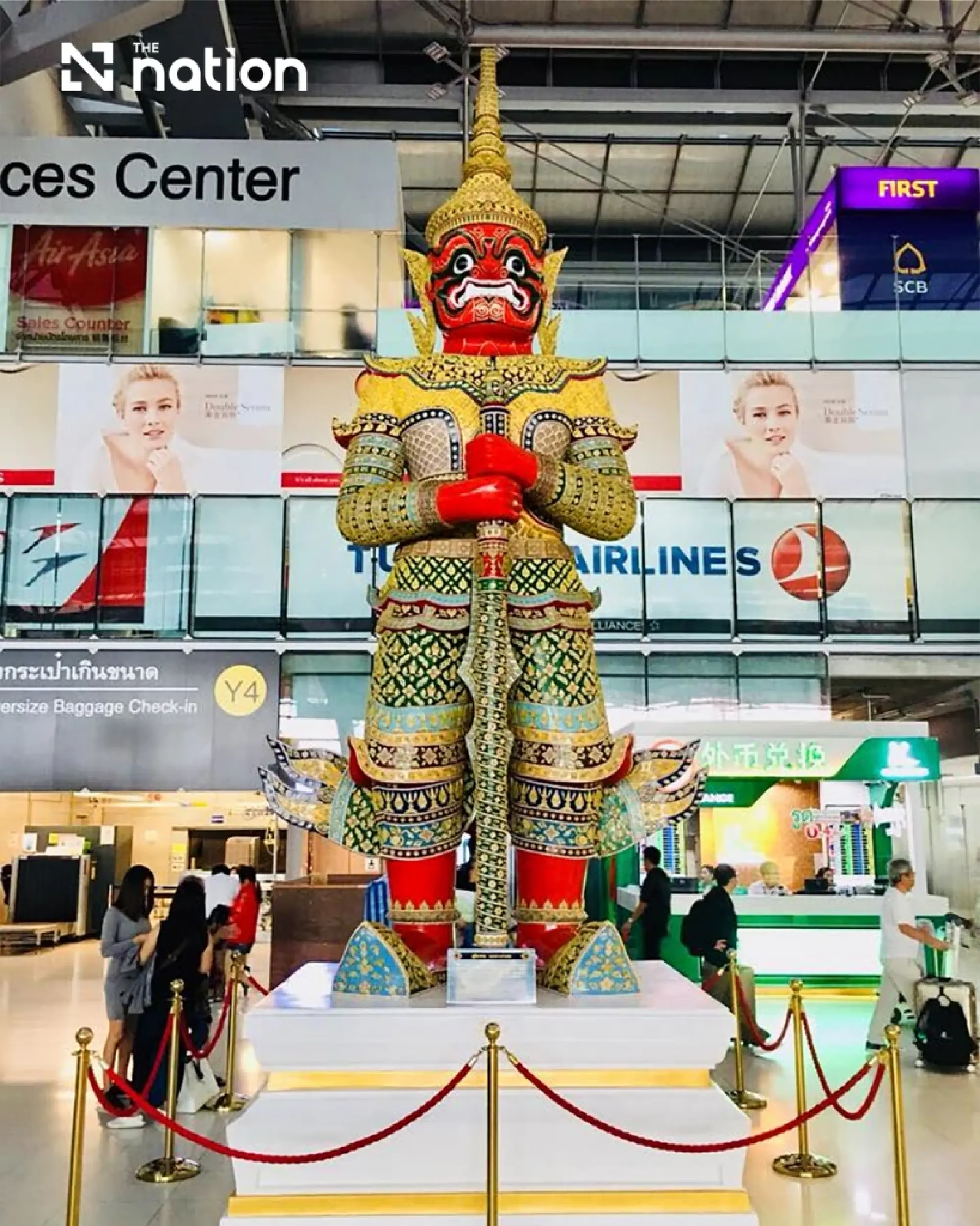 The 12 mythical giants watch over Suvarnabhumi Airport