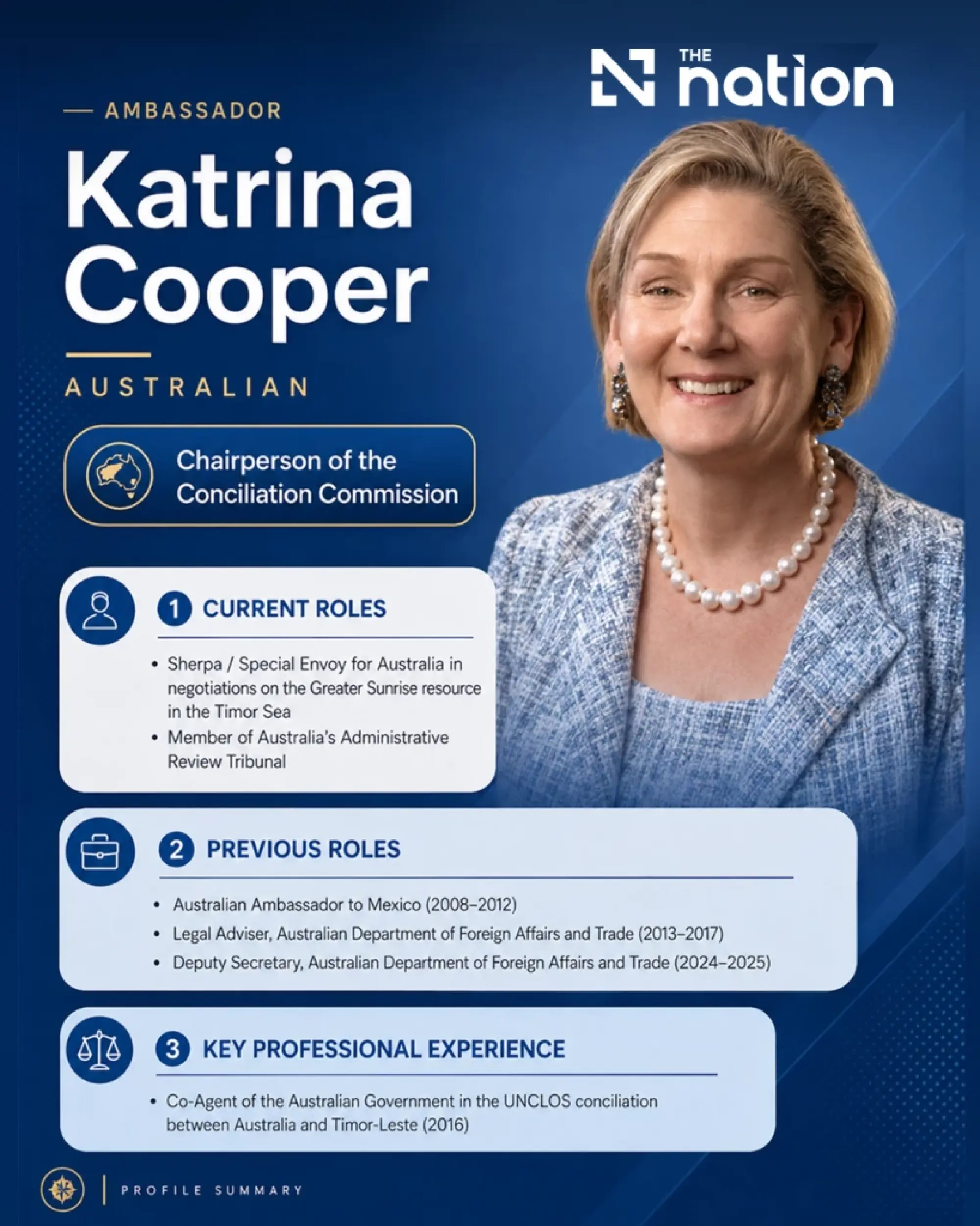 Katrina Cooper to chair Thai-Cambodia UNCLOS commission
