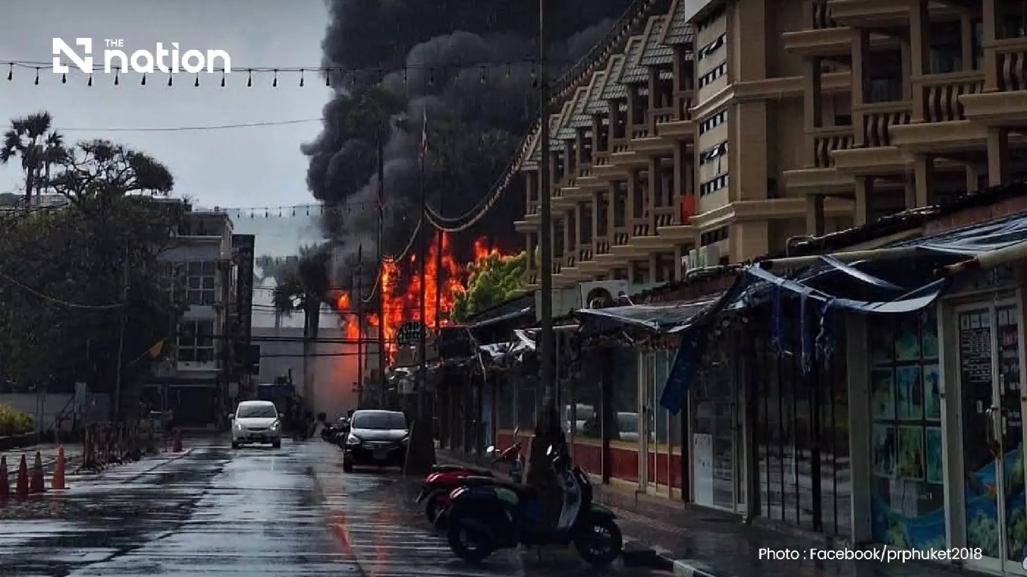 Fire at Phuket restaurant building brought under control, no injuries reported