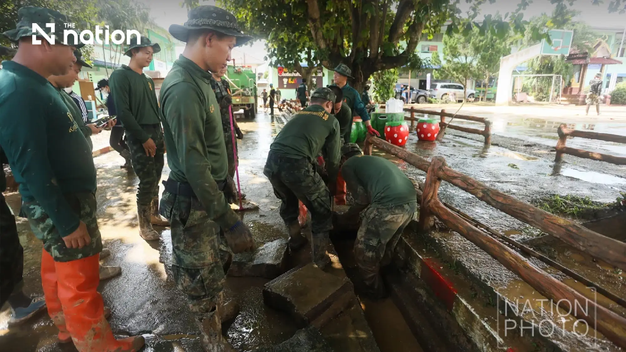 Government Allocates THB100m as Army Joins Nan Flood Clearance