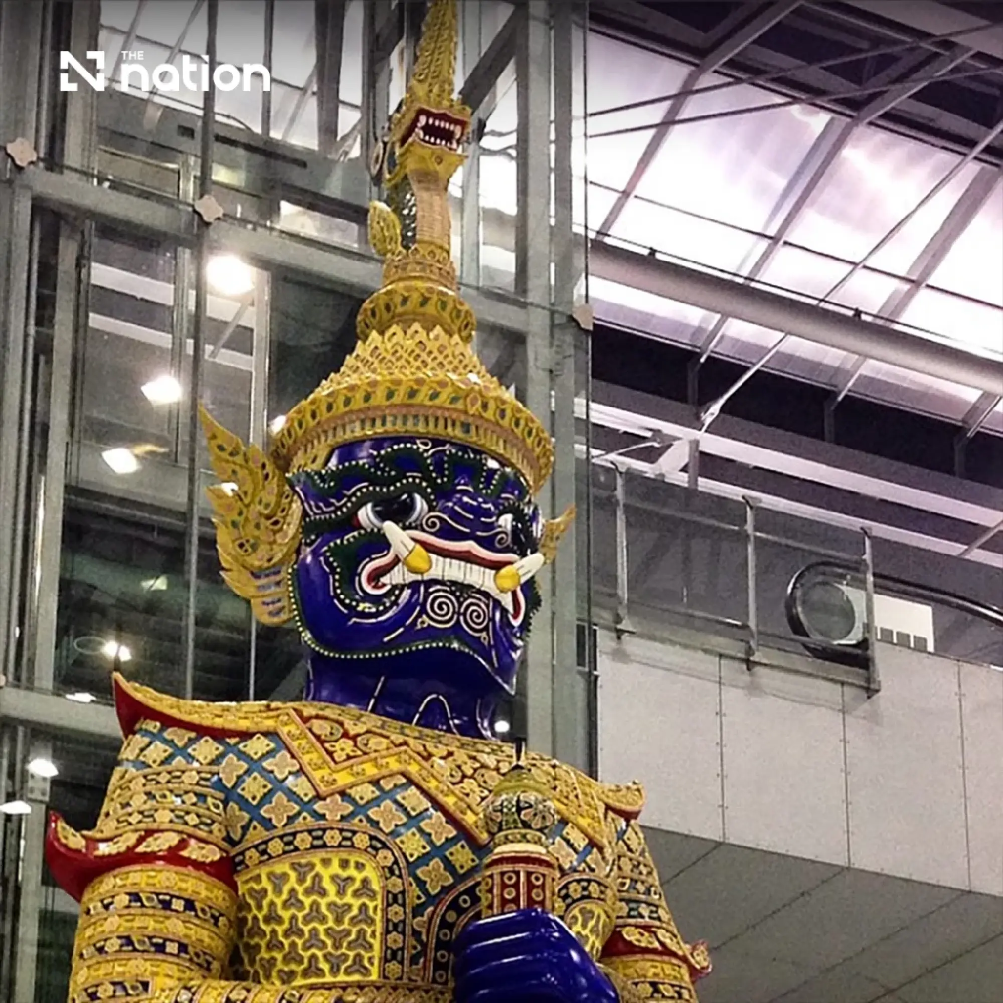 The 12 mythical giants watch over Suvarnabhumi Airport