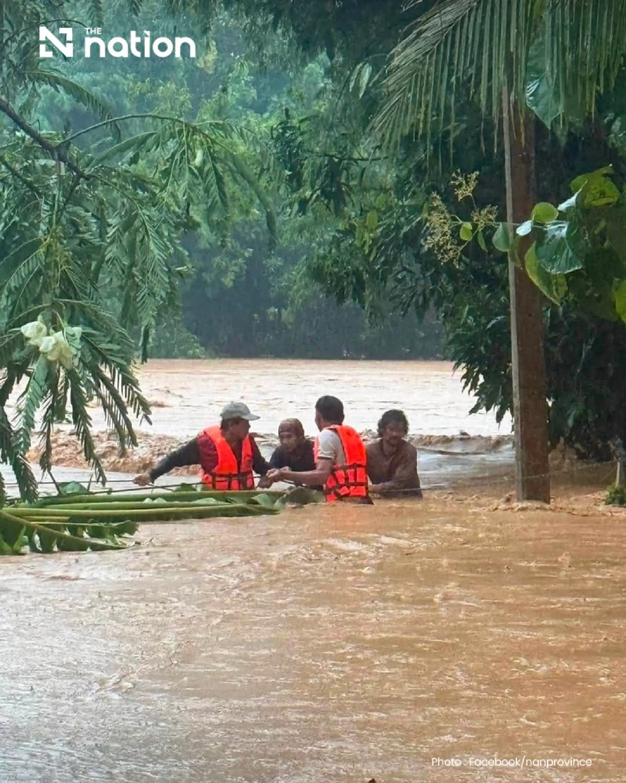 Flash floods cut major roads and inundate homes across Nan’s Pua