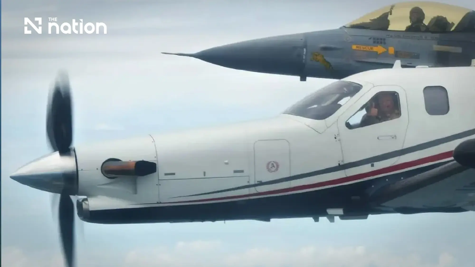 Anutin flies into Wing 1 during F-16 escort drill