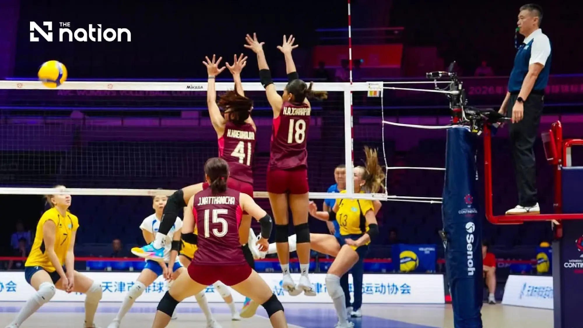 Thailand top Pool B after four-set win over Kazakhstan