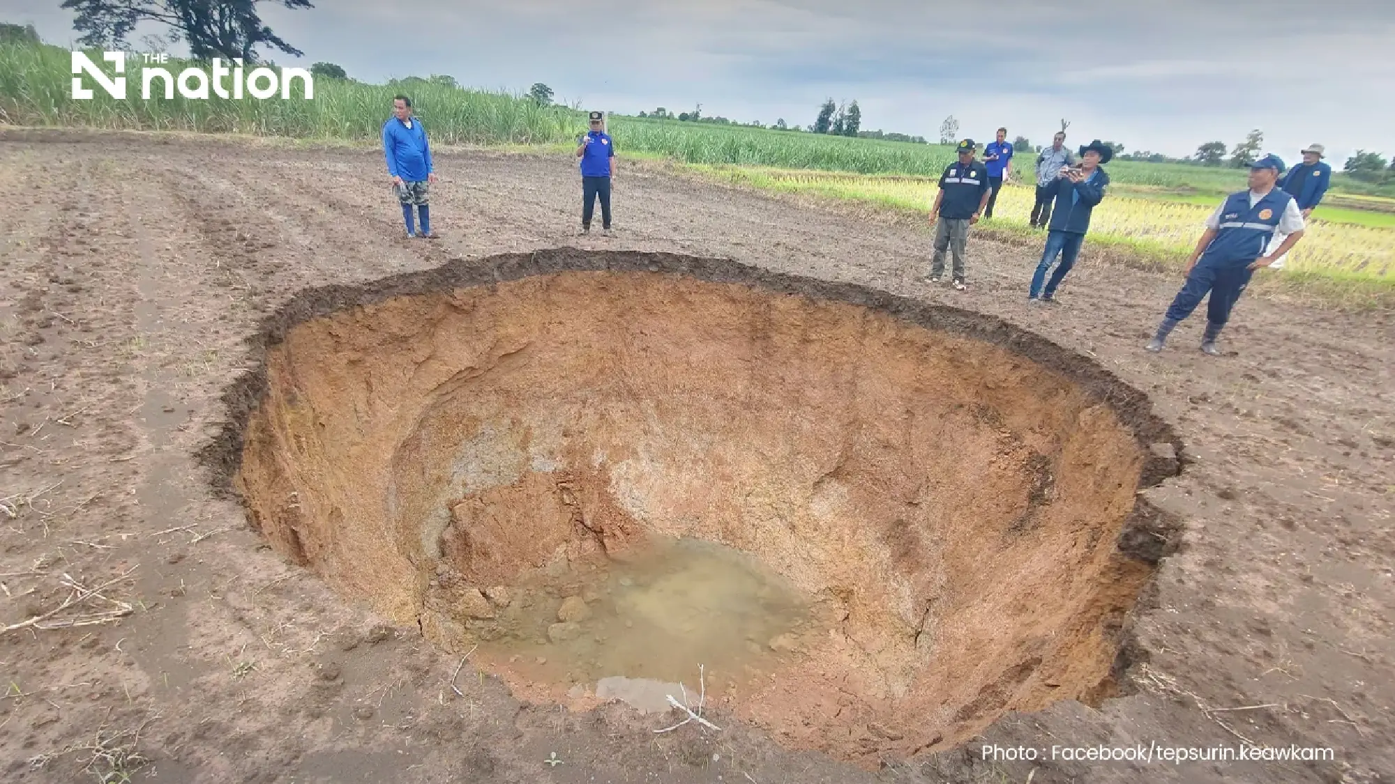 Khon Kaen launches checks after deep hole opens on farmland
