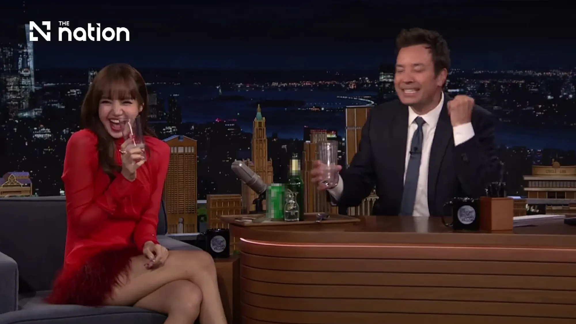 LISA shares Thai food and language with The Tonight Show audience