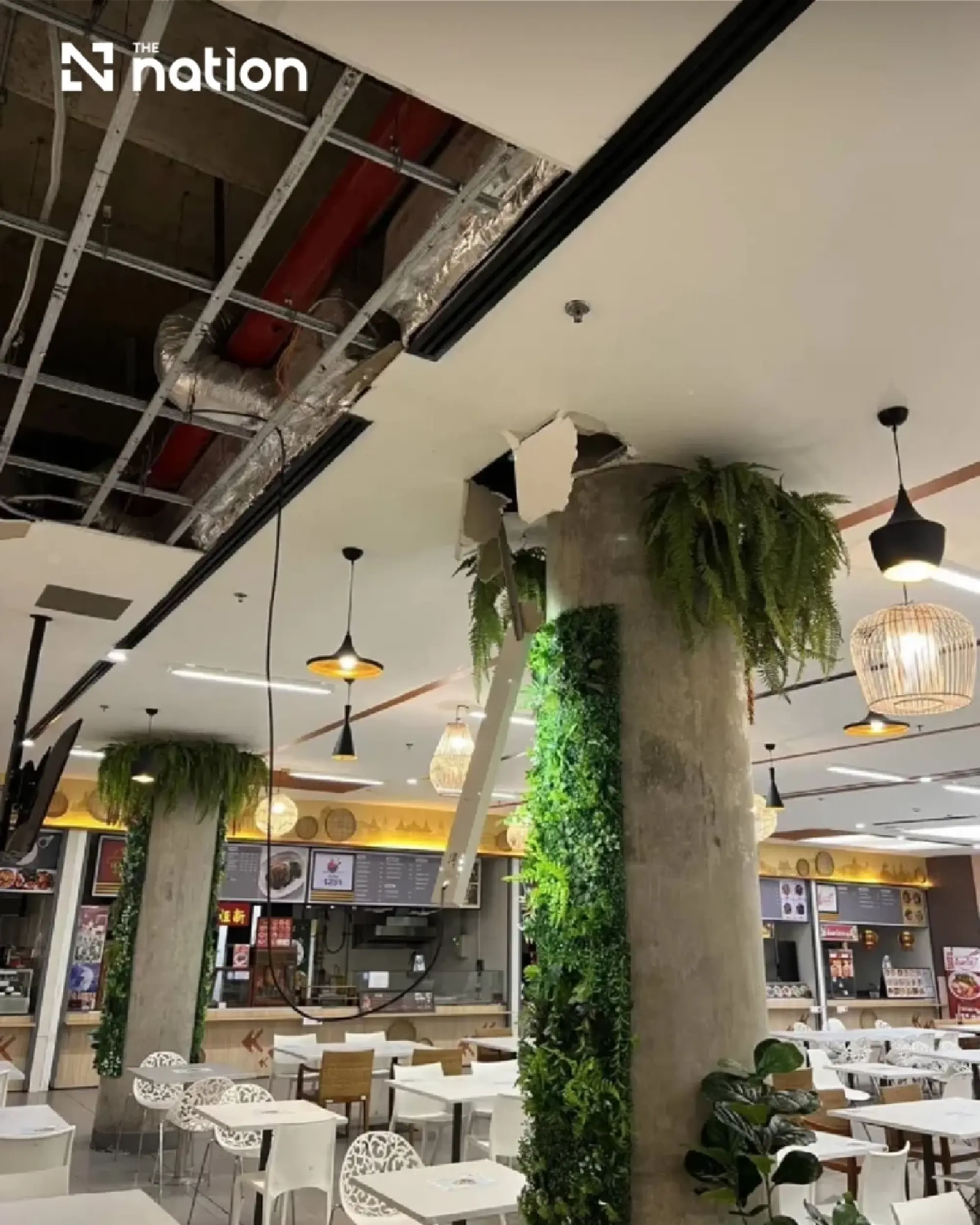 Thai parliament canteen ceiling collapse prompts safety checks