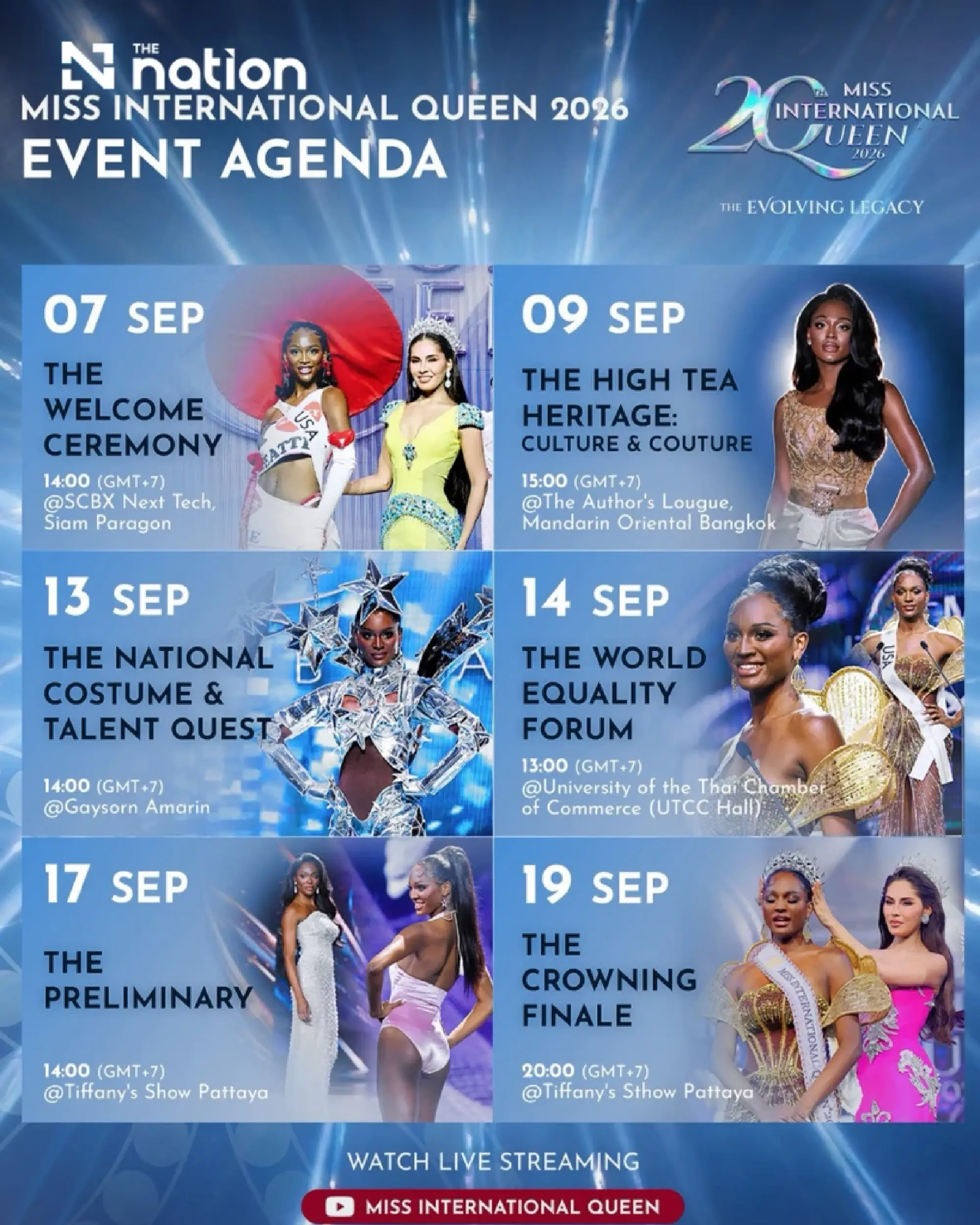 Miss International Queen® 2026: 20th Anniversary Welcome and Sash Ceremony