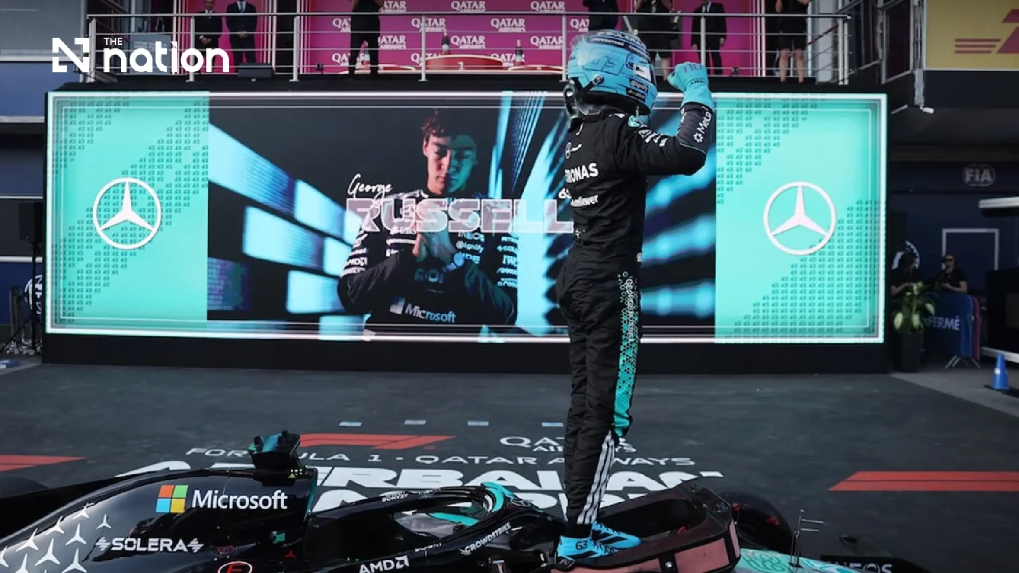 Russell wins Azerbaijan GP by 0.196 seconds on Sept 26