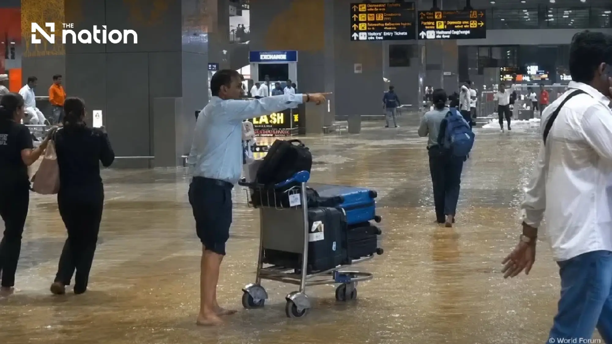 Delhi storms divert nine flights and flood airport roads