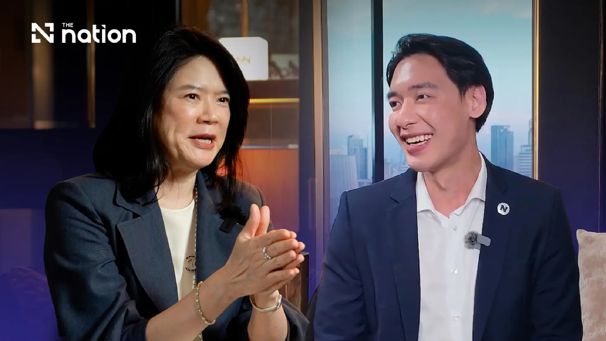 (Left to right) CNN's Ellana Lee and The Nation Thailand's Franc Han Shih