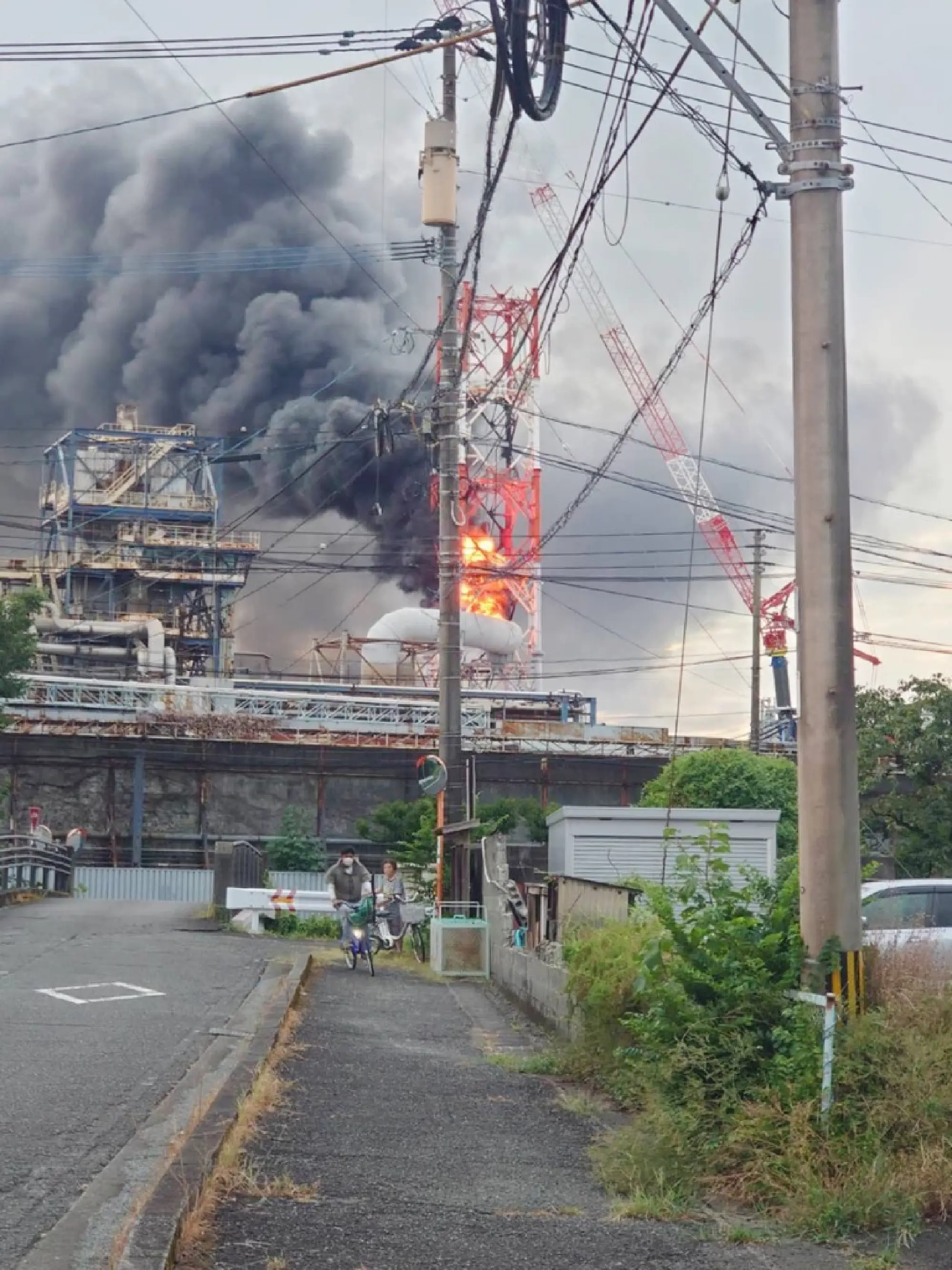 Fire breaks out at earthquake-damaged Nippon Paper plant in Kumamoto