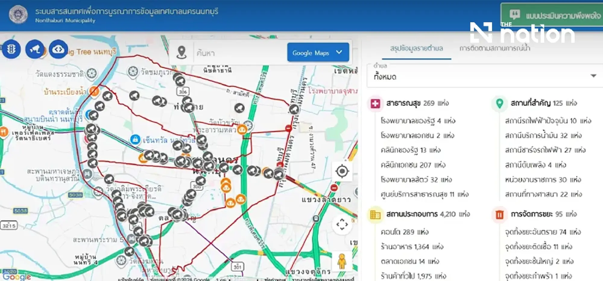 Flood monitoring systems available in Bangkok and nearby provinces