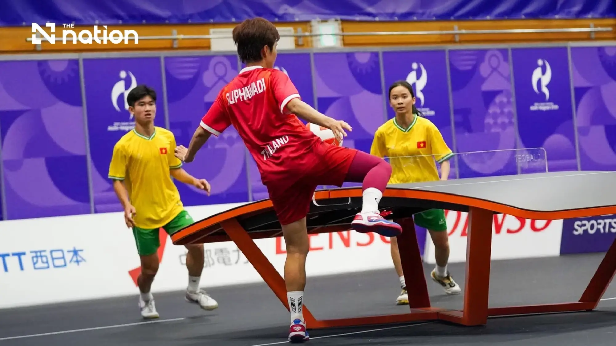 Thailand reach three Asian Games teqball finals after semi-final sweep