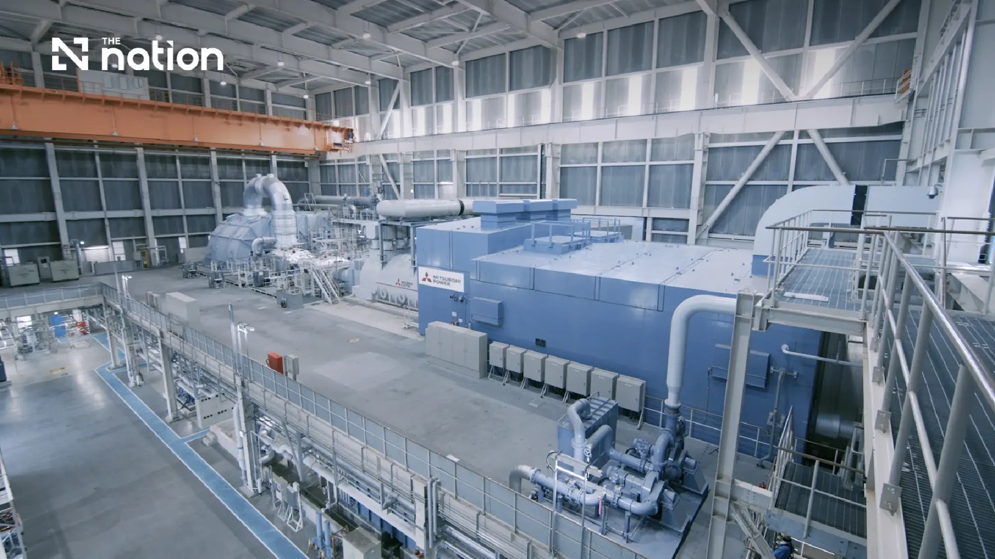 A gas turbine inside T-Point 2.
