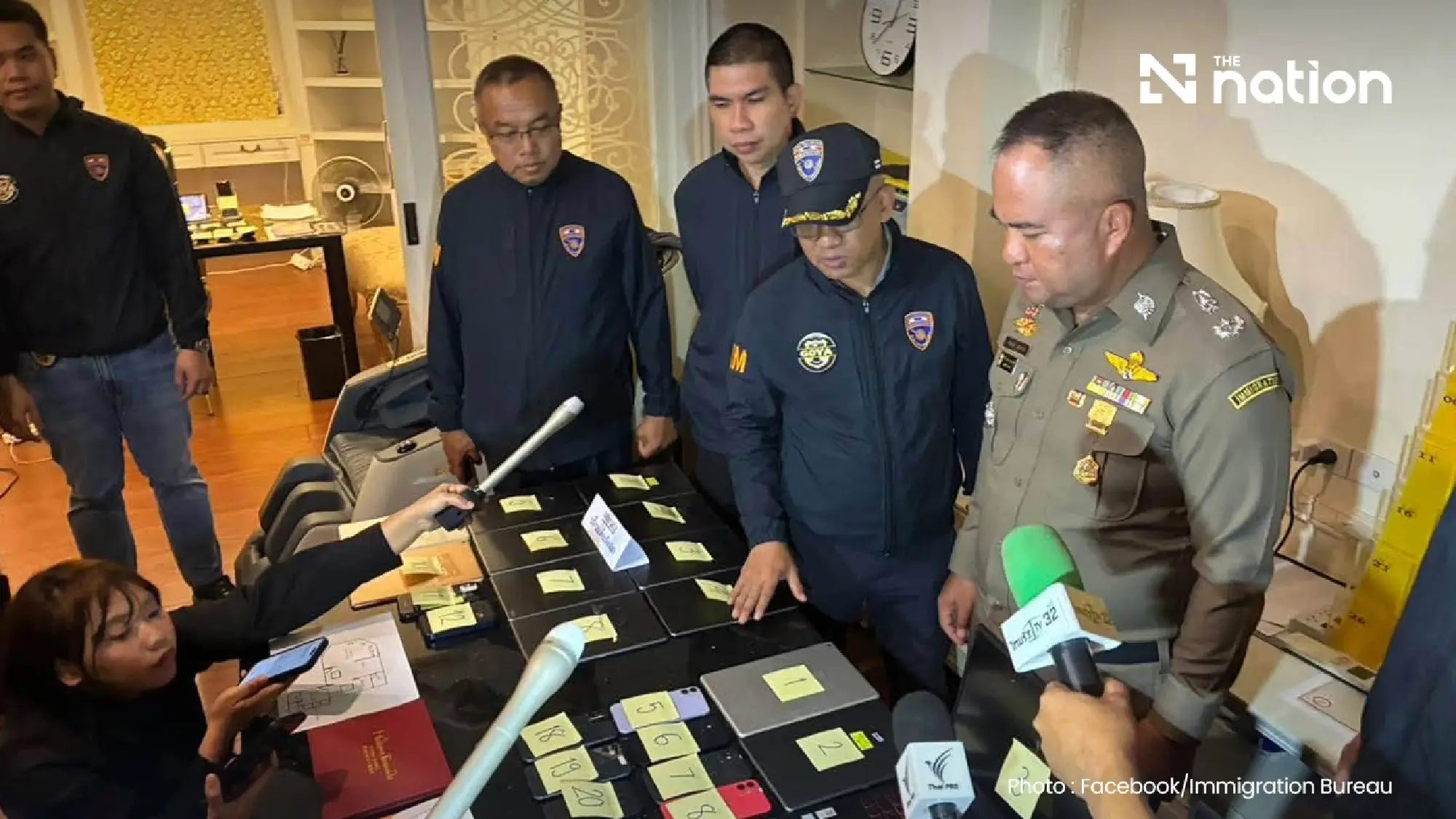 Police detain 14 in scam raid at Bangkok mansion worth over THB270m