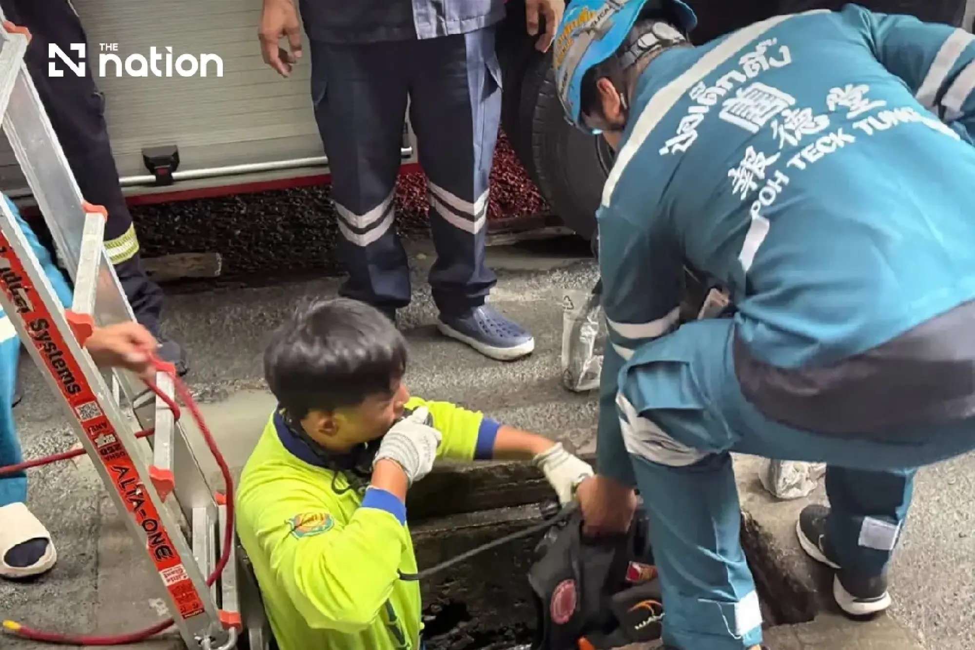 Fatal accident at BTS Punnawithi as contractor falls into underground drain