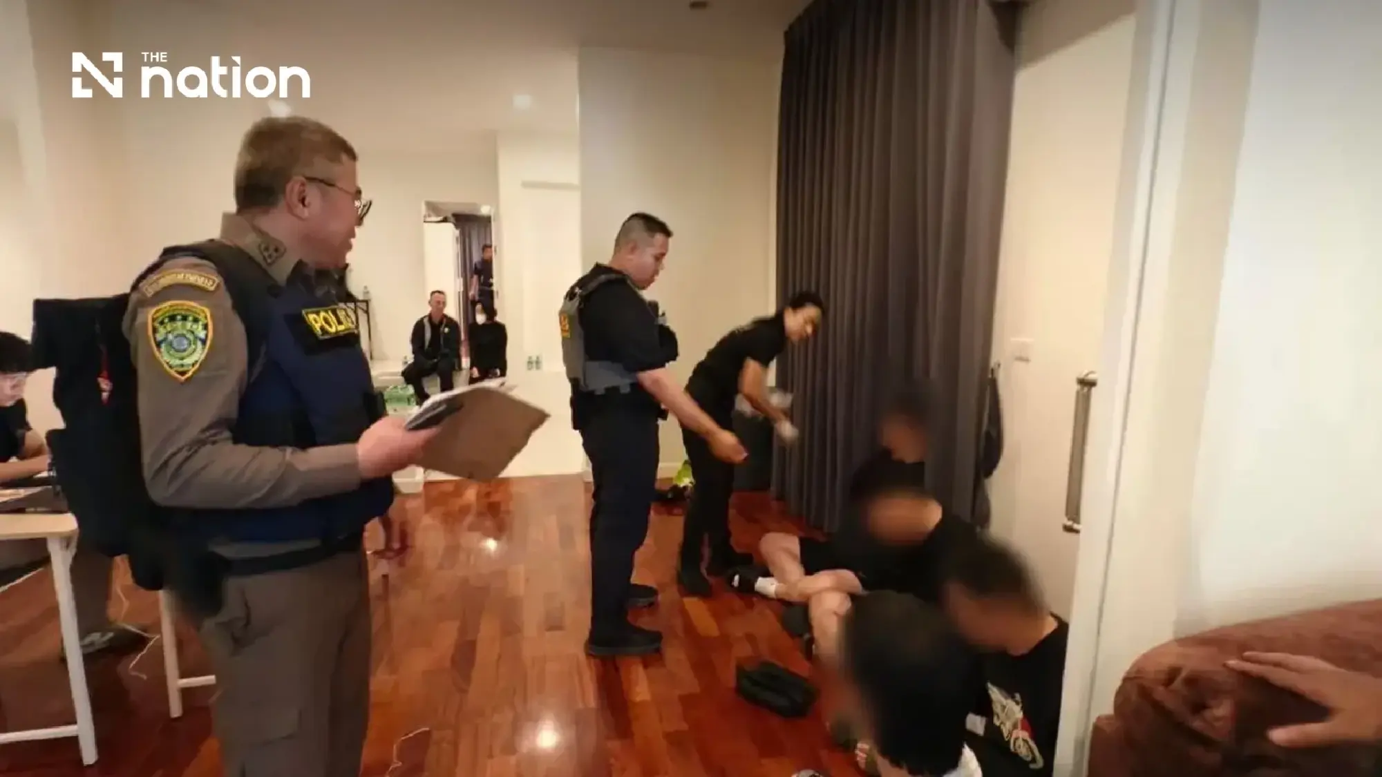 Thai-South Korean police arrest 13 at alleged scam base in Samut Prakan