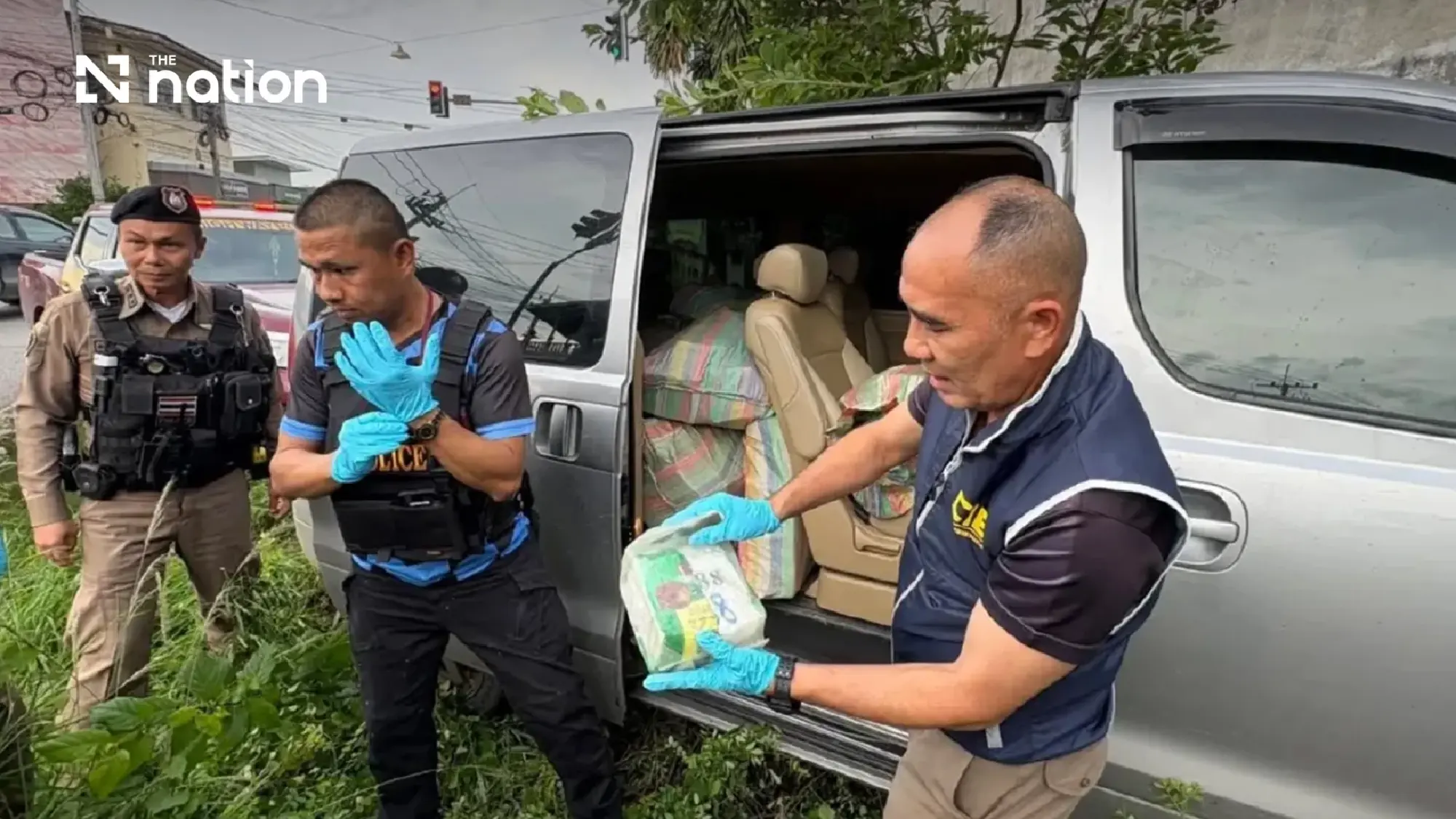 Police seize 464kg of crystal meth after van crashes into fence