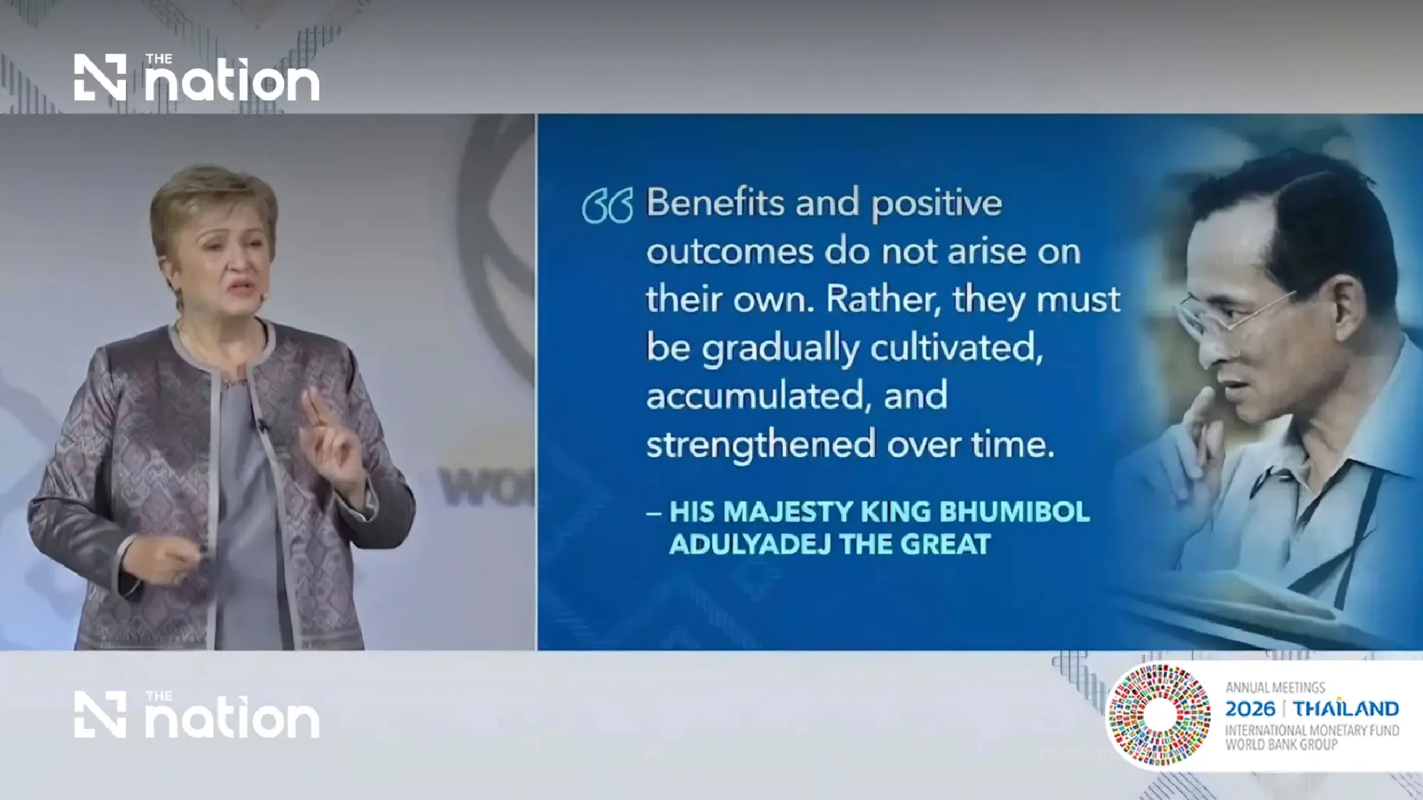 IMF chief to take King Bhumibol’s teachings to Washington after Bangkok meetings