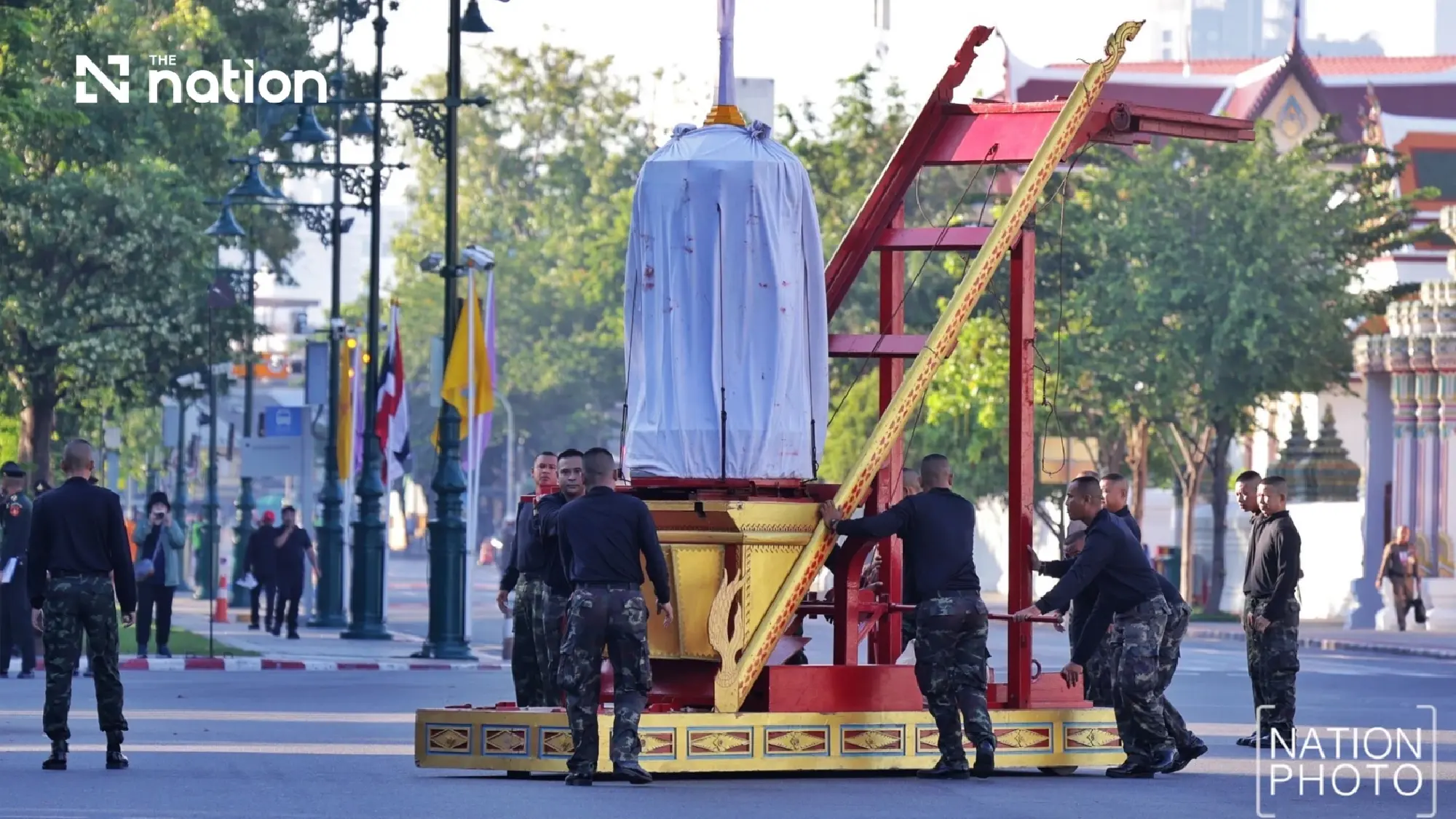 Bangkok hosts first on-site rehearsals for Queen Sirikit The Queen Mother's royal funeral processions