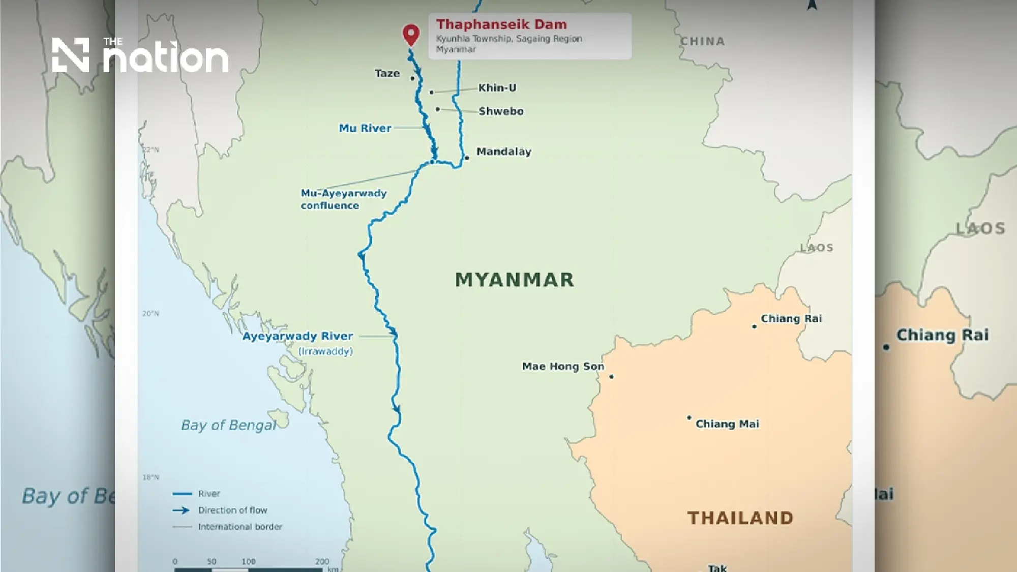 Myanmar’s Thaphanseik Dam releases will not flood Thailand, TMD says