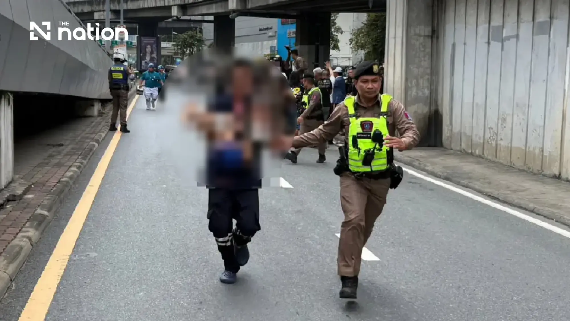 Police and rescuers intervened after a man reportedly held a child at knifepoint
