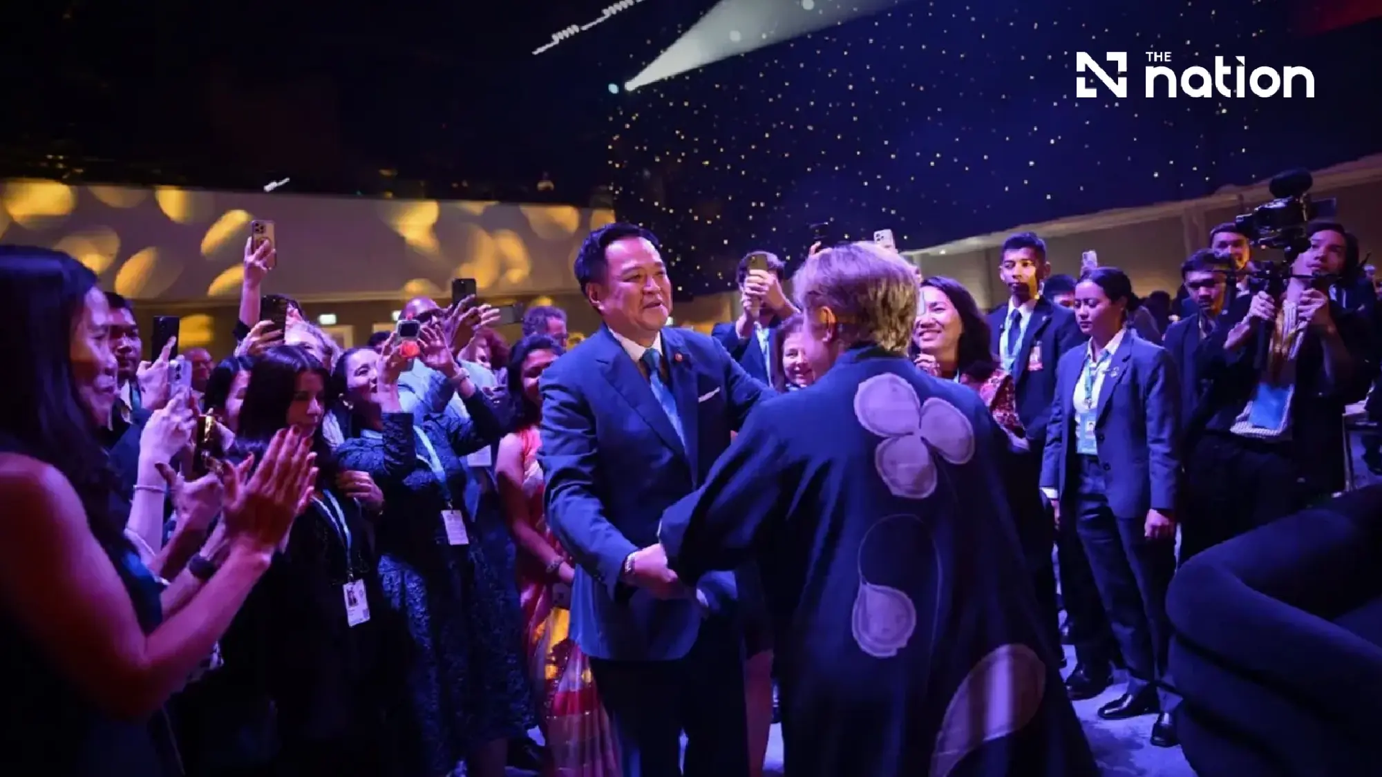 Anutin plays saxophone at IMF–World Bank reception, promotes Thai culture and hopes for lasting ties