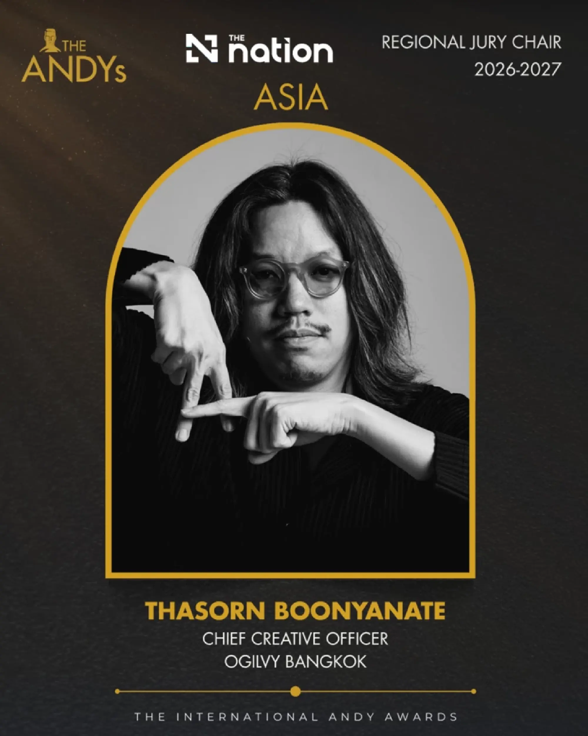 OGILVY THAILAND’S THASORN “PETE” BOONYANATE NAMED 2027 ASIA REGIONAL JURY CHAIR FOR THE ANDY AWARDS