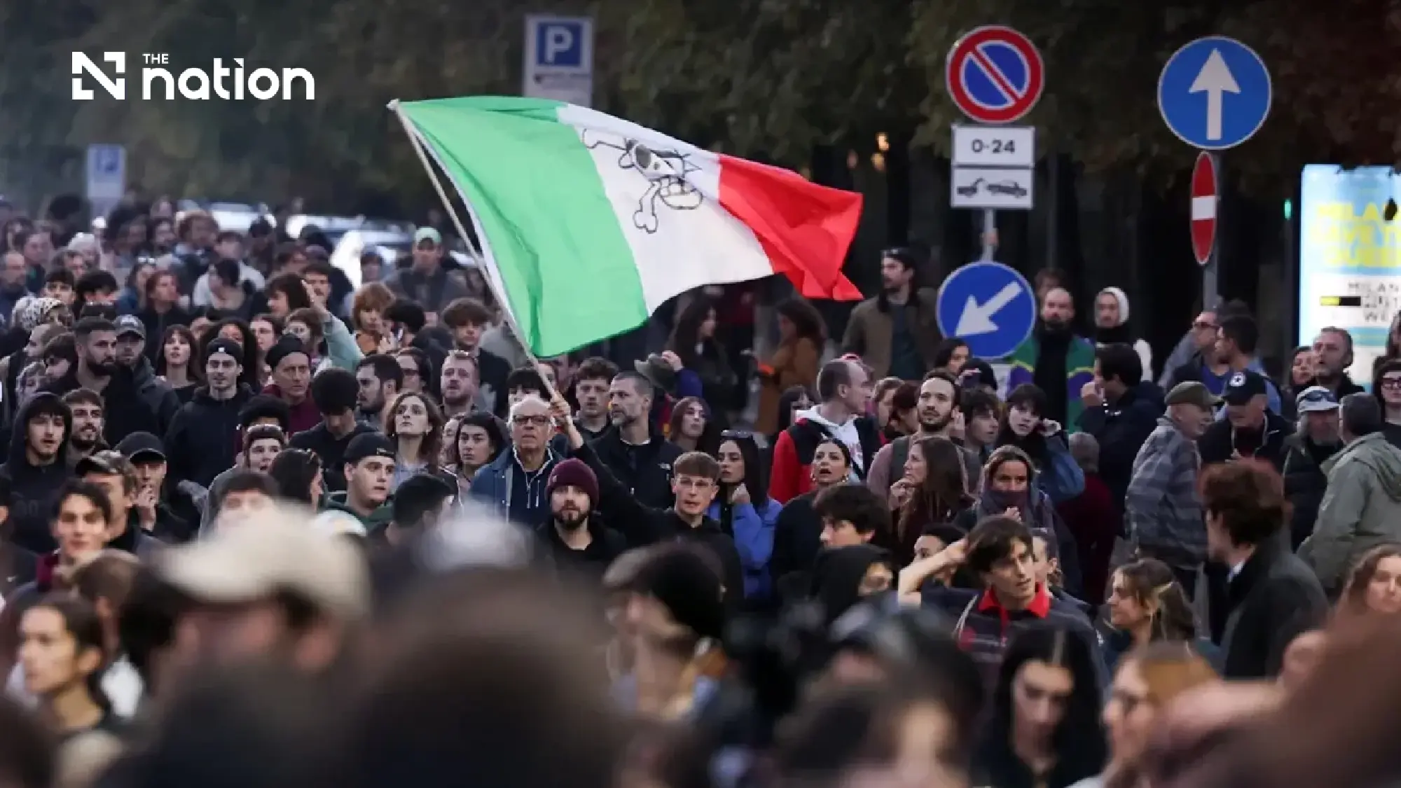 Protesters clash with police in Italy, Albania and Belgium nations on Oct 24