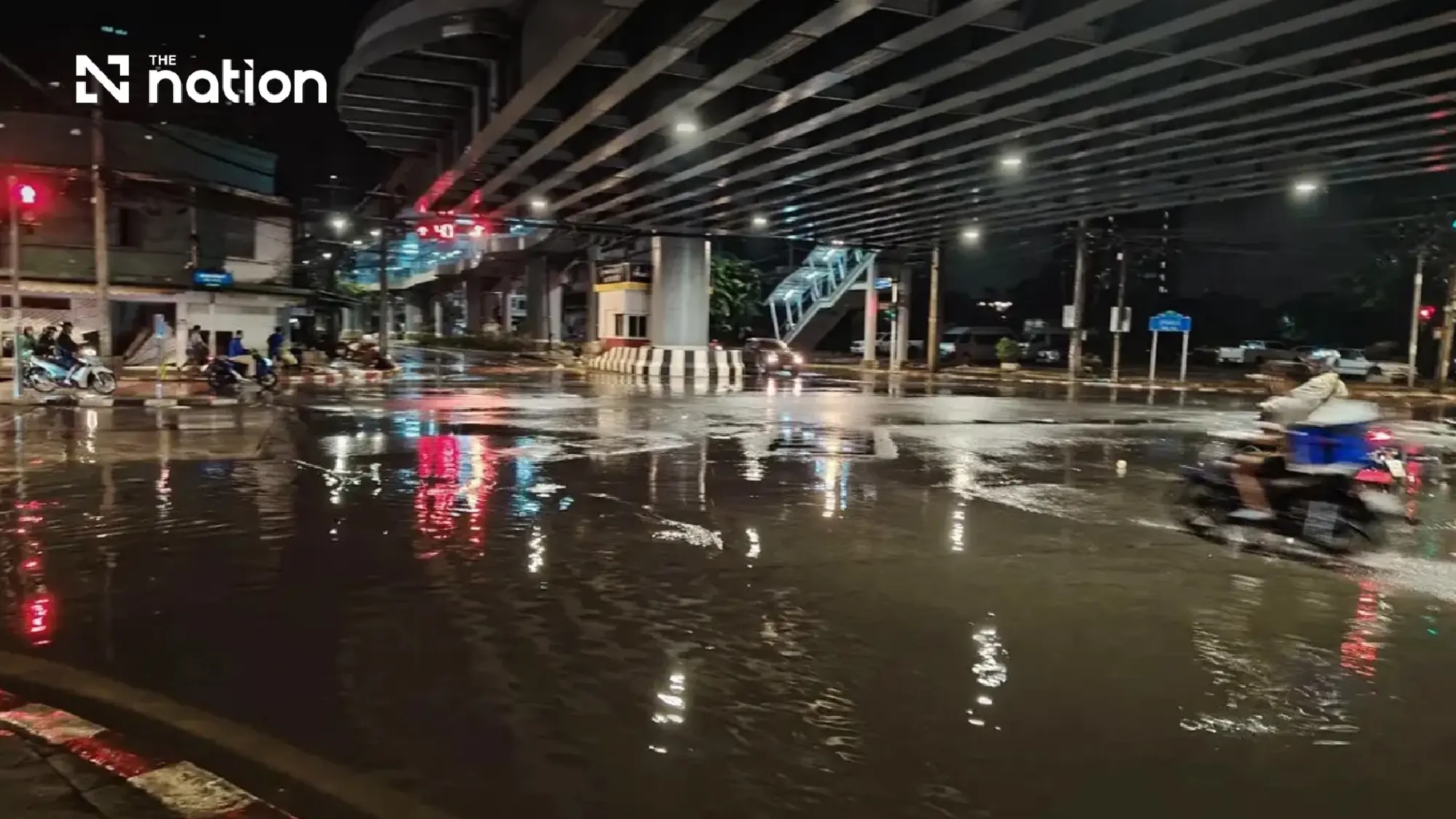 Bangkok roads flooded after overnight rain with more storms forecast