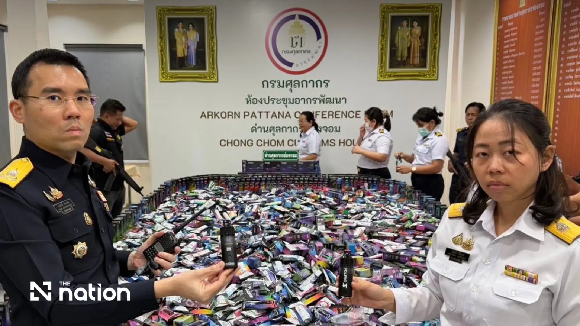 Thai customs seize over 3,000 vapes and zombie pods worth 3 million baht
