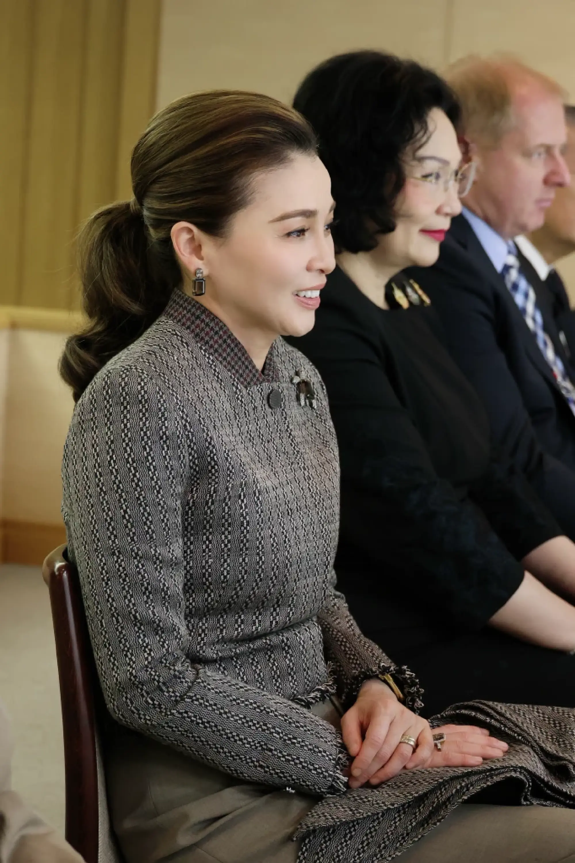 HM the Queen attends women’s ice hockey in Sapporo on October 15