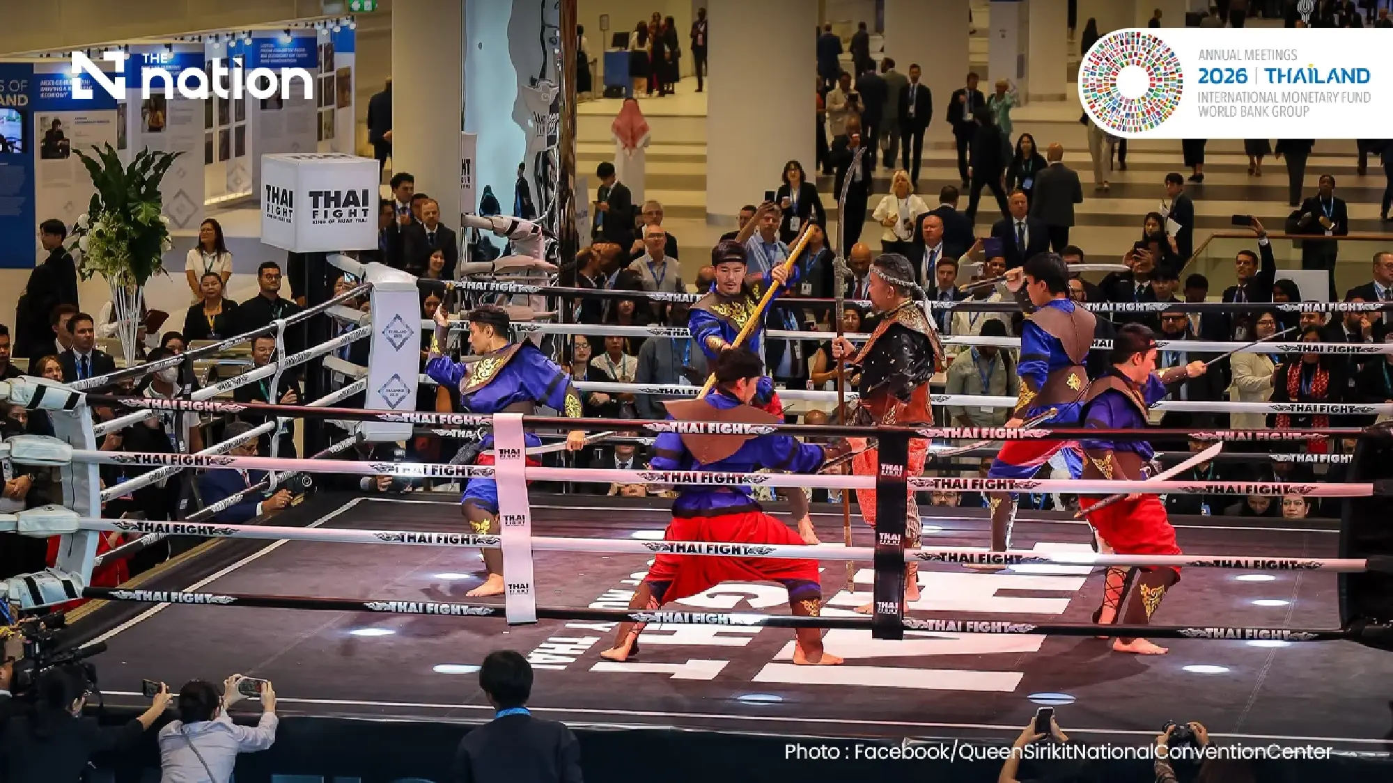 Thailand showcases sword fighting, war drums and Thai Fight at 2026 IMF–World Bank meetings