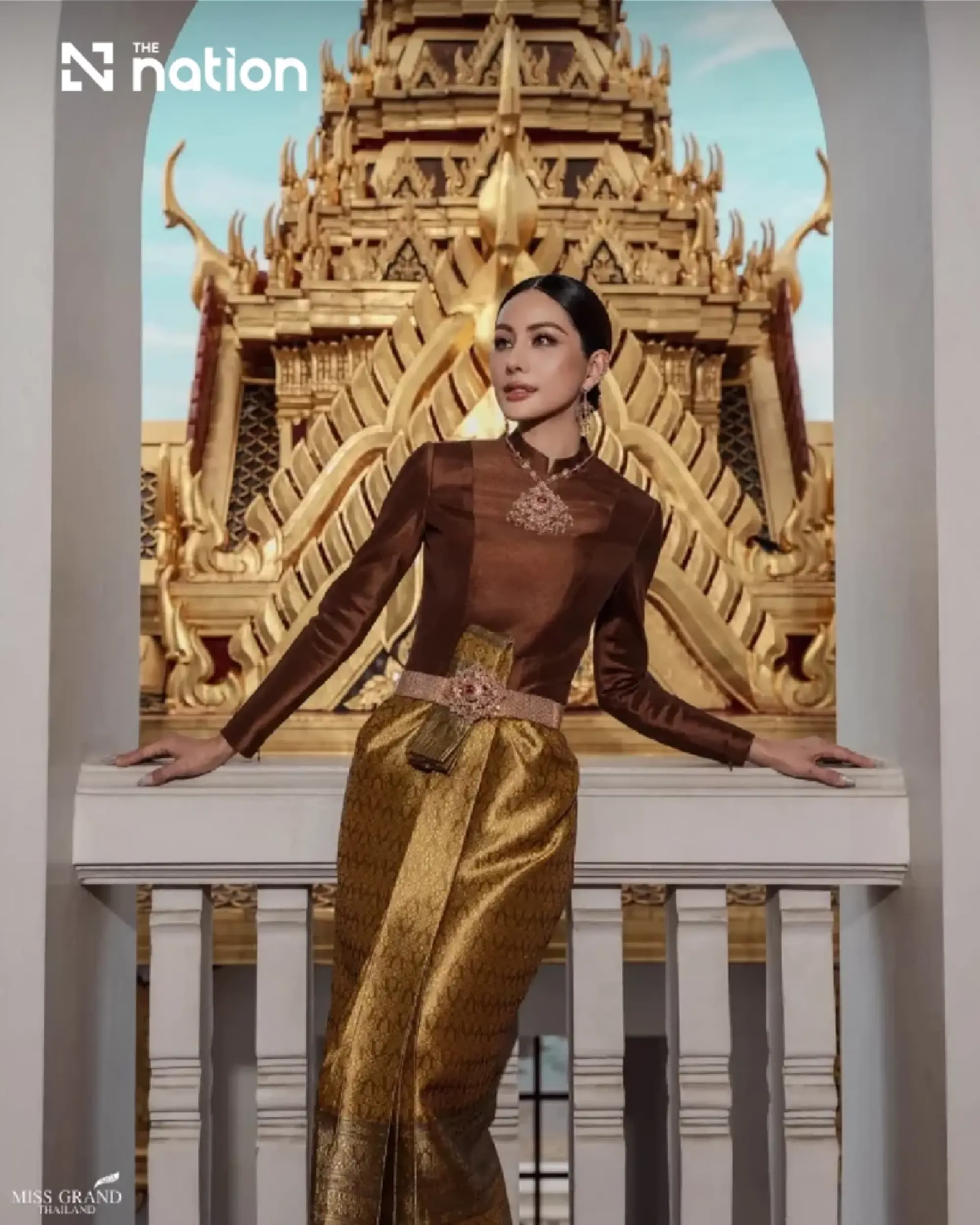 Thailand presents buffalo racing costume at Miss Grand International