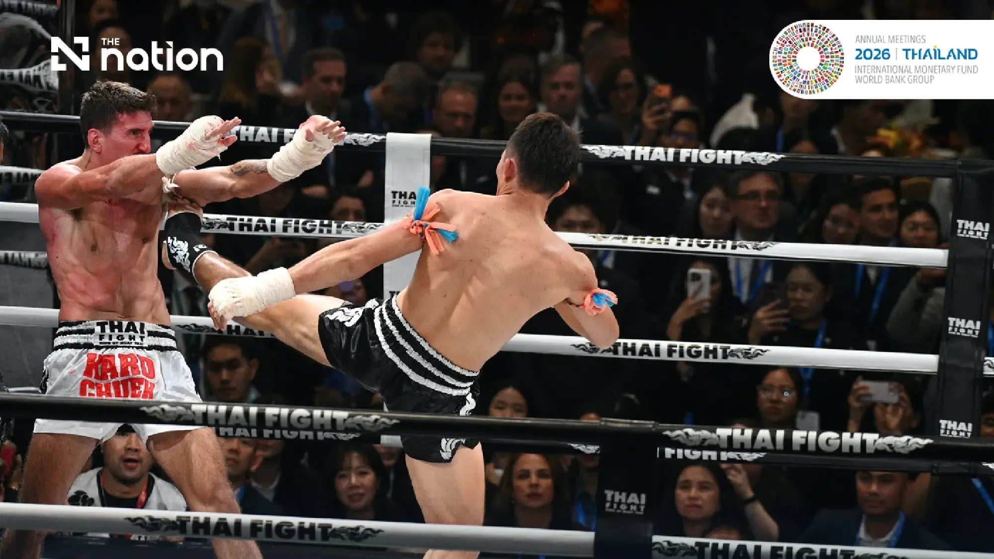 Thailand showcases sword fighting, war drums and Thai Fight at 2026 IMF–World Bank meetings