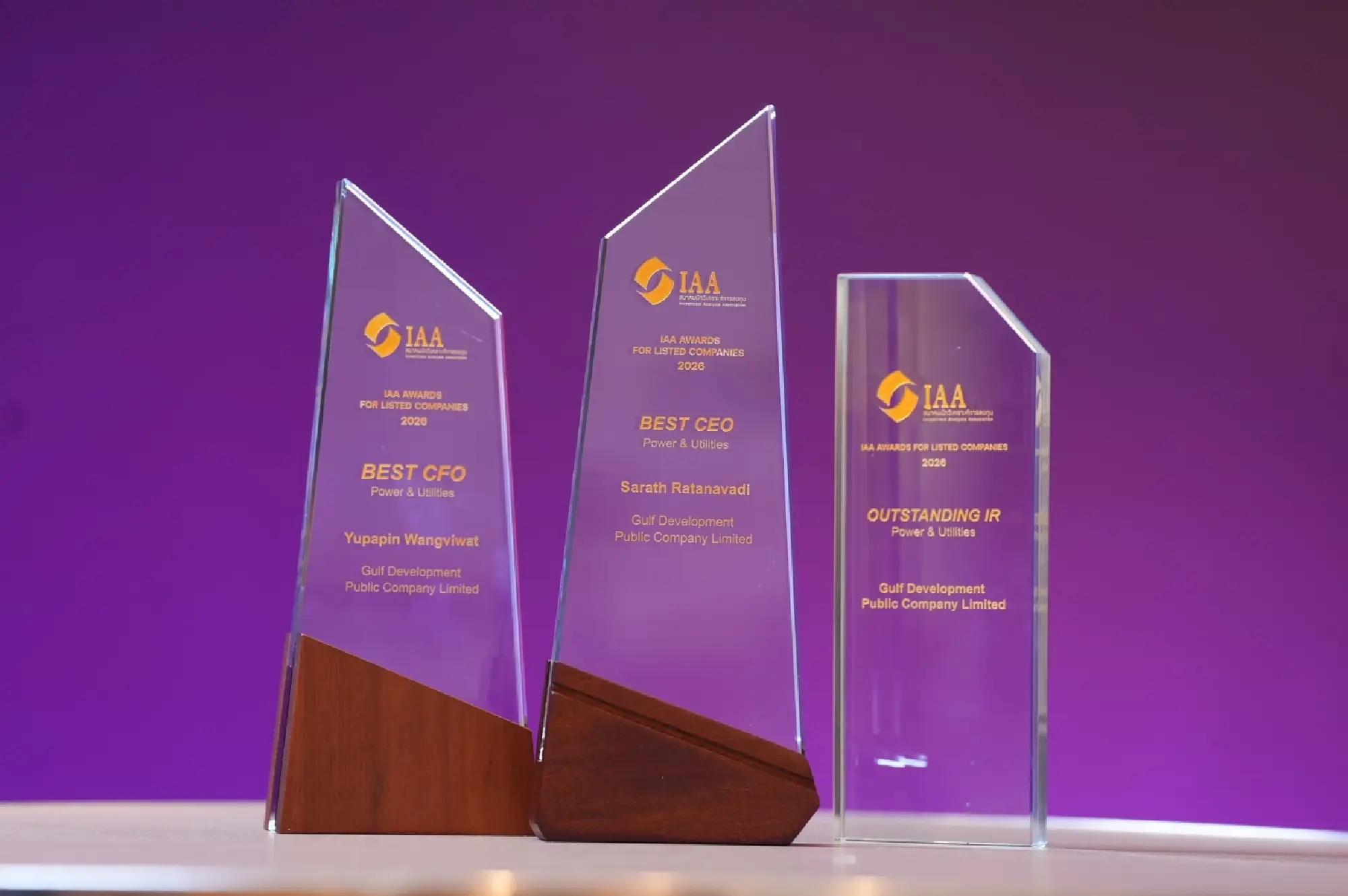 GULF Wins Three Honors at IAA Awards for Listed Companies 2026, Continuing Recognition for BEST CEO and BEST CFO, Alongside Outstanding IR