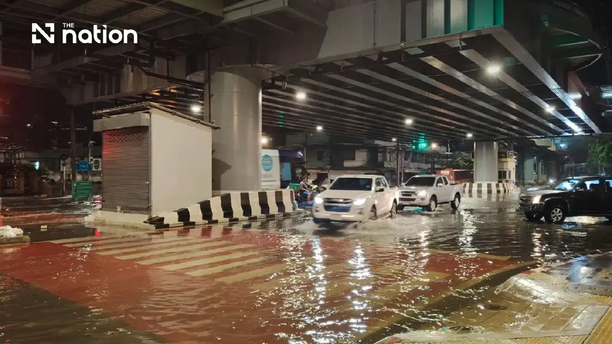 Bangkok roads flooded after overnight rain with more storms forecast
