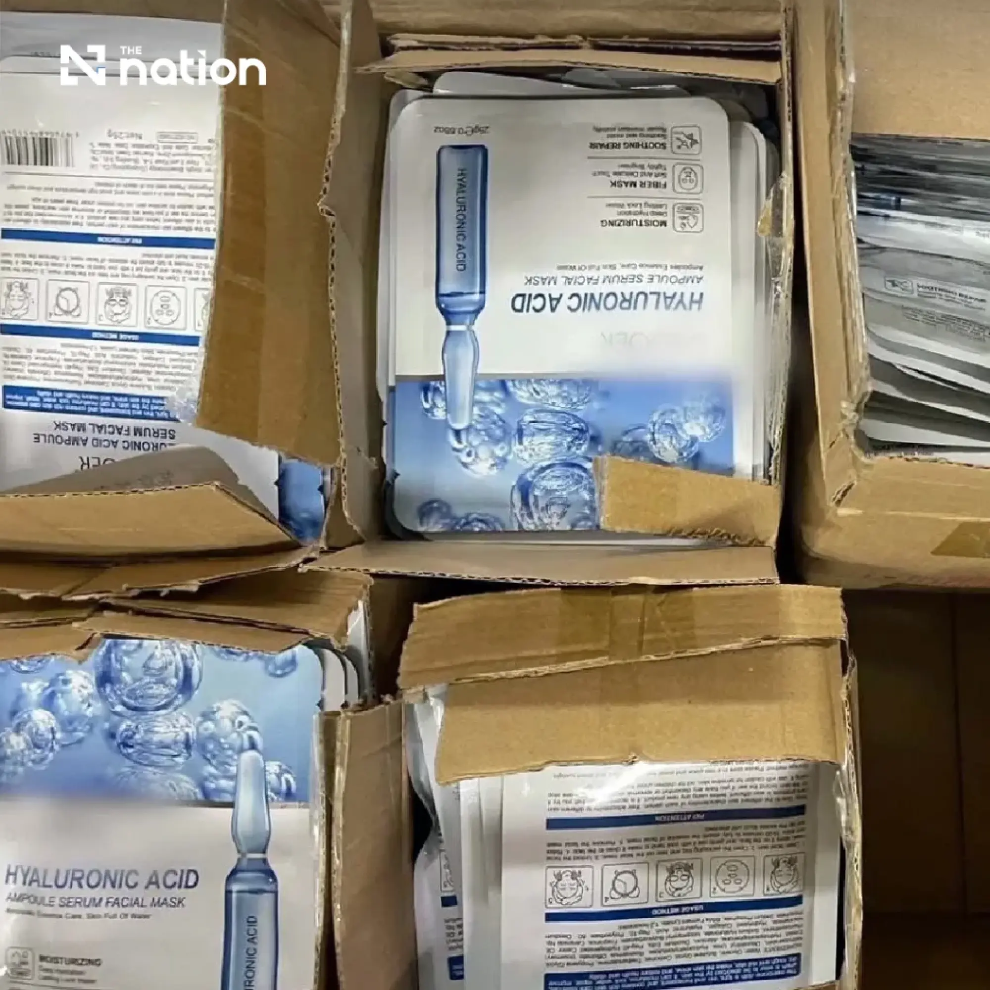 Police seize more than 449,000 illegal cosmetics in Bangkok warehouse raid