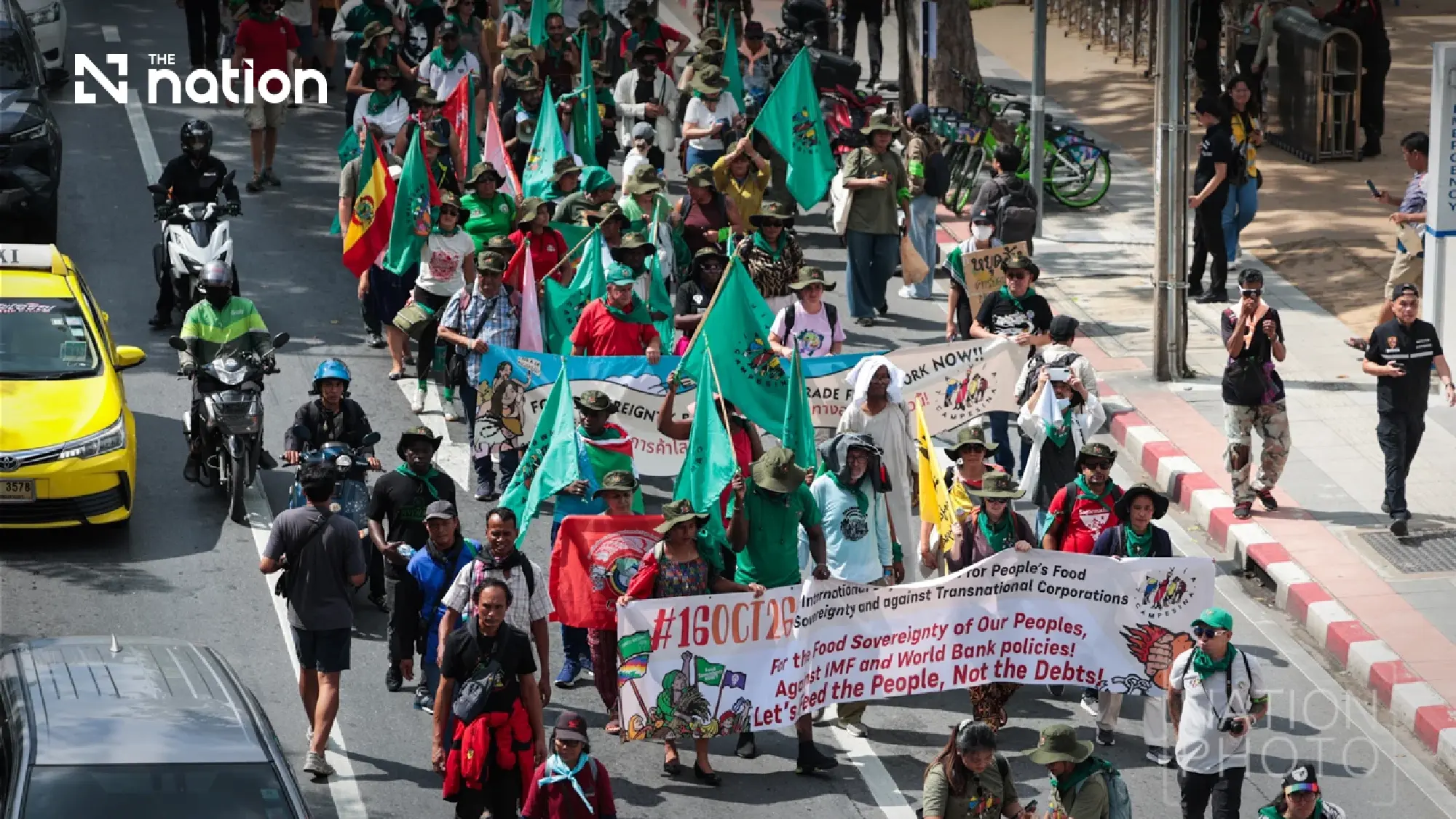 Assembly of the Poor marches towards Bangkok IMF–World Bank venue with six demands on October 16