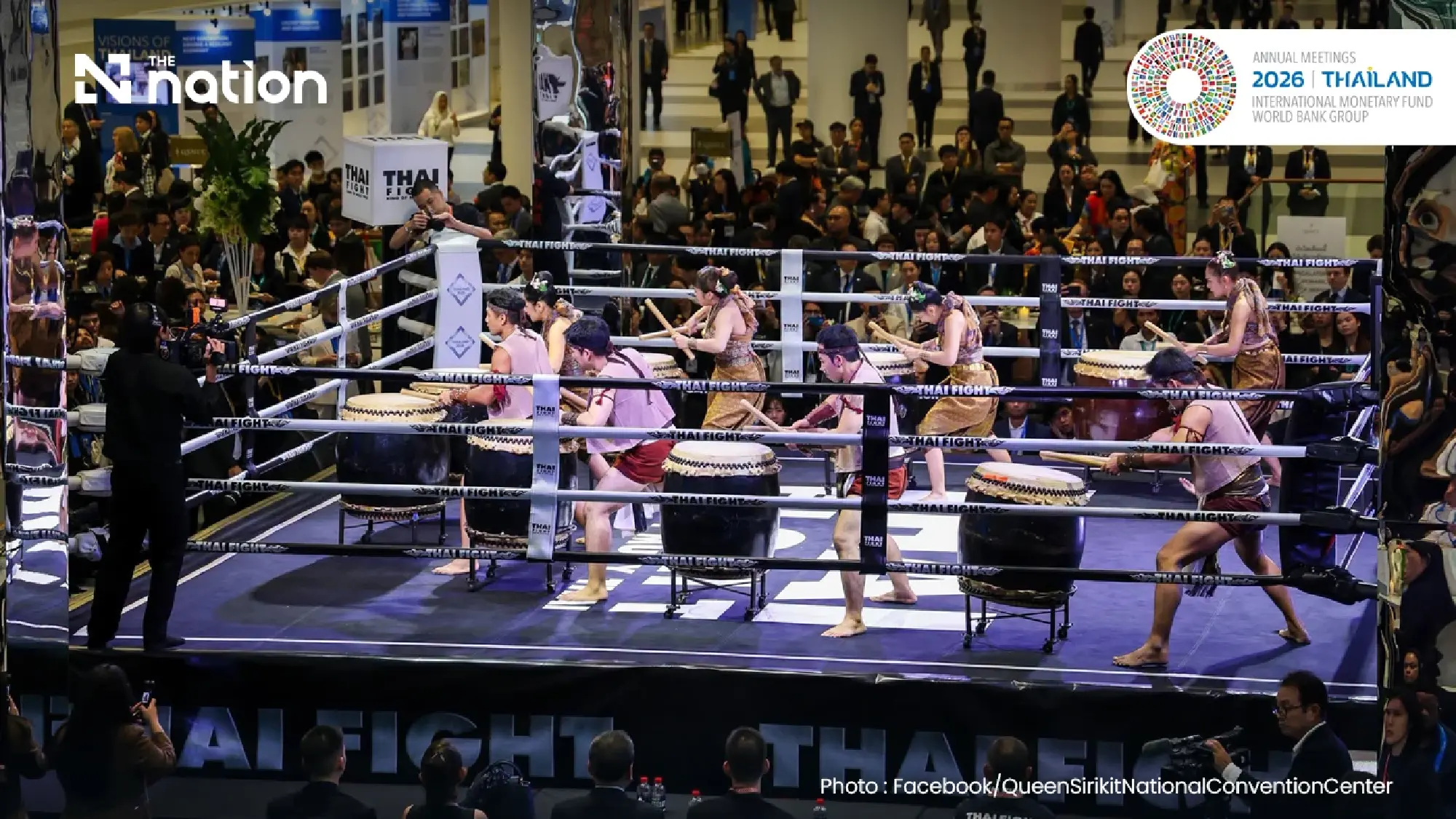 Thailand showcases sword fighting, war drums and Thai Fight at 2026 IMF–World Bank meetings