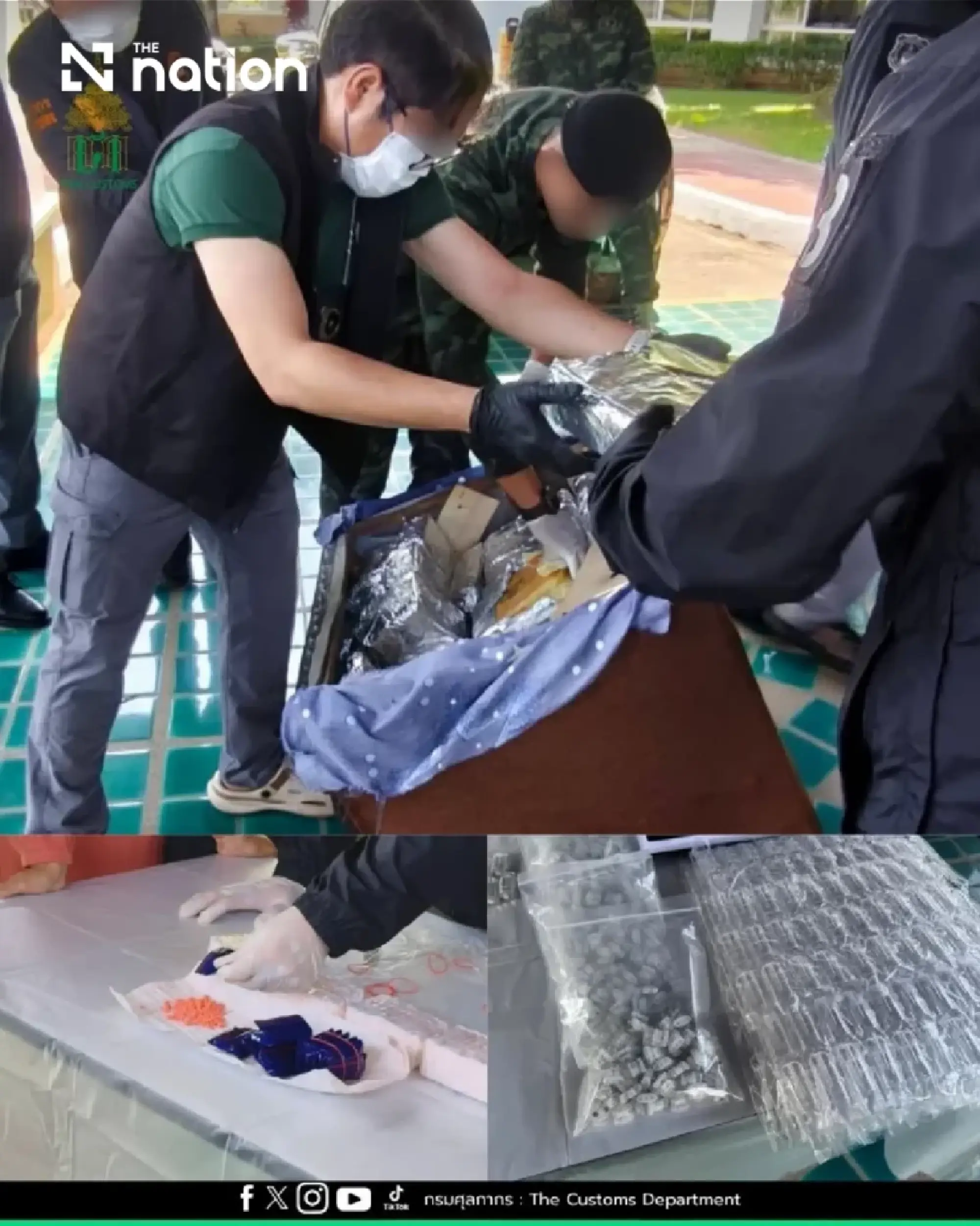 Mae Sai customs seizes 2.74m meth pills hidden in furniture