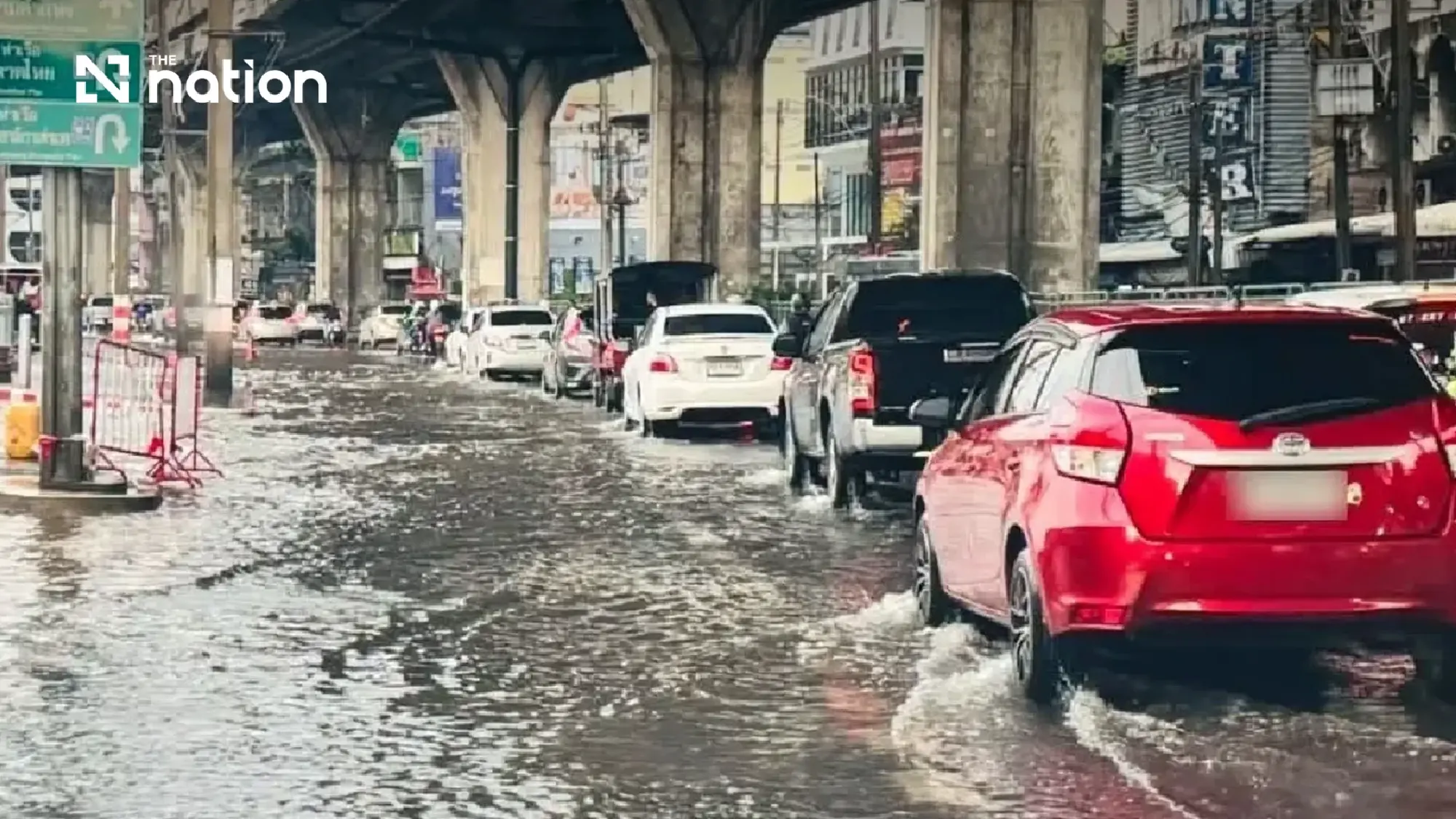 Bangkok roads flooded after overnight rain with more storms forecast