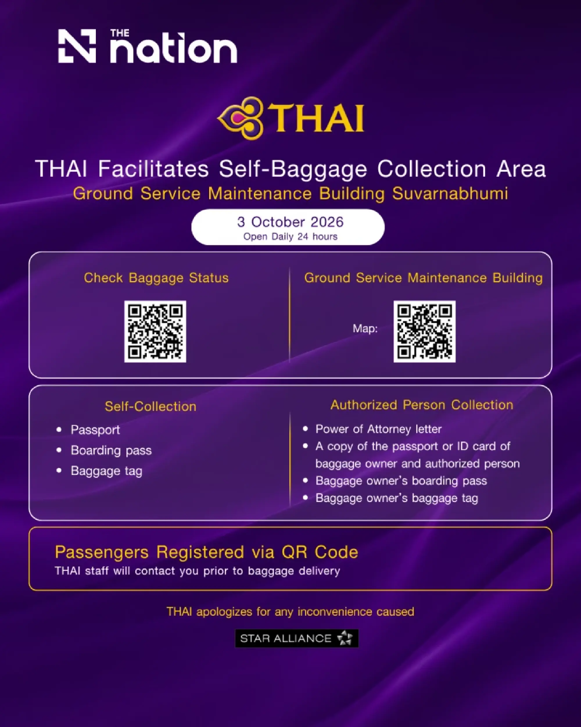 Thai Airways Opens Self-Collection Hub as Flooding Backlog Eases