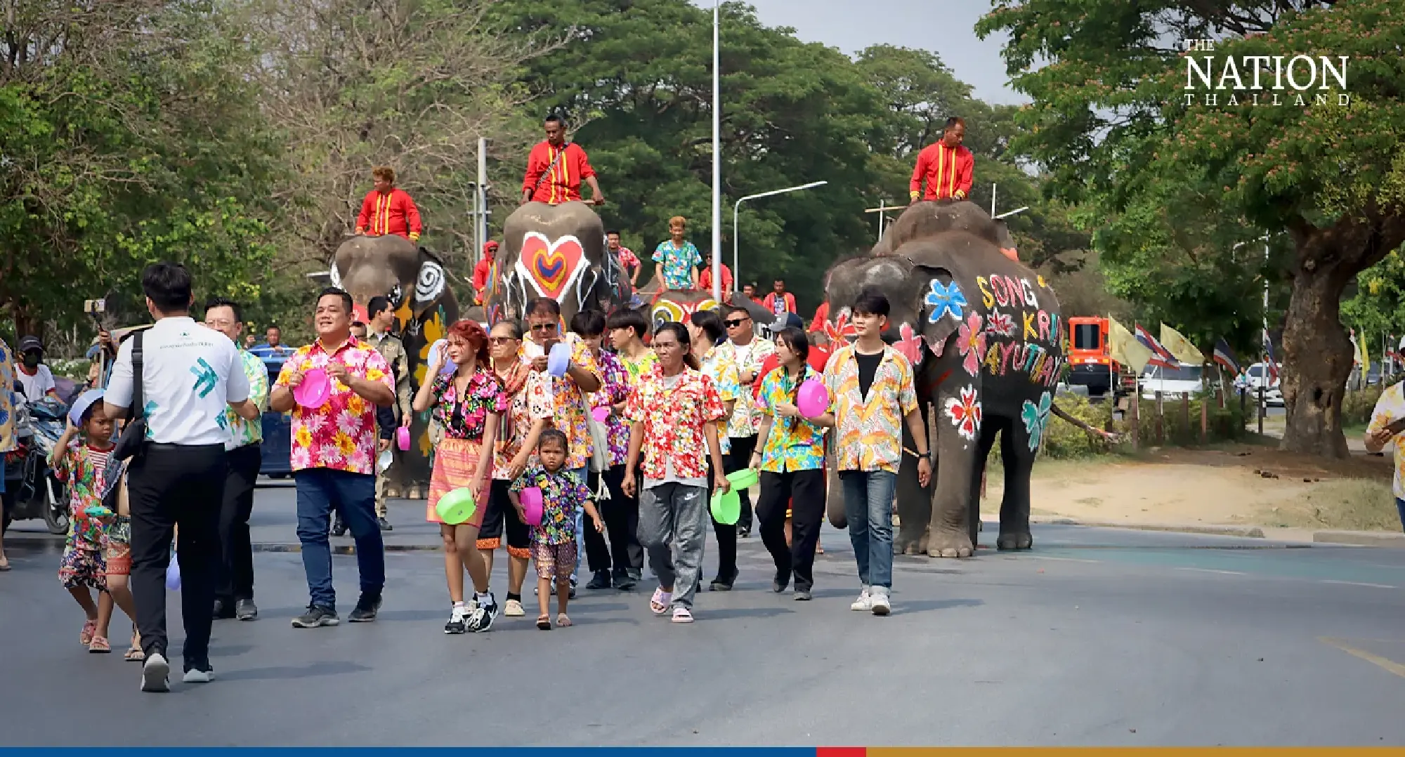Songkran is here: Ayutthaya trumpets message with colourful march of elephants - Photo 10