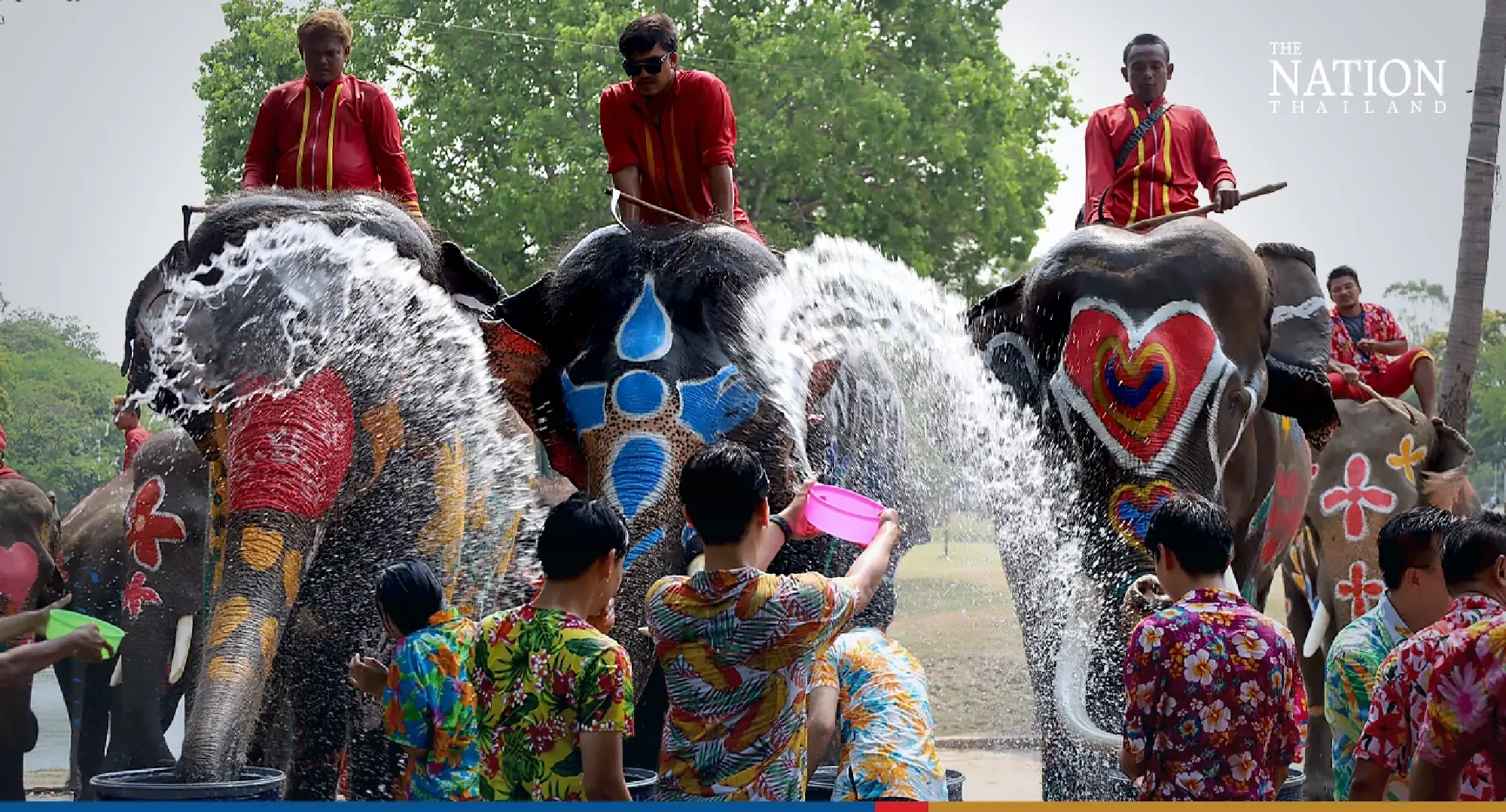 Songkran is here: Ayutthaya trumpets message with colourful march of elephants - Photo 7