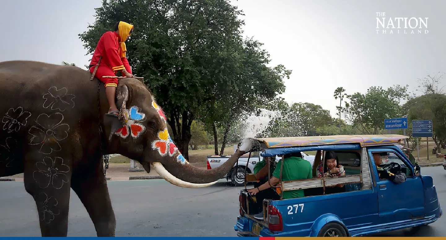 Songkran is here: Ayutthaya trumpets message with colourful march of elephants - Photo 3