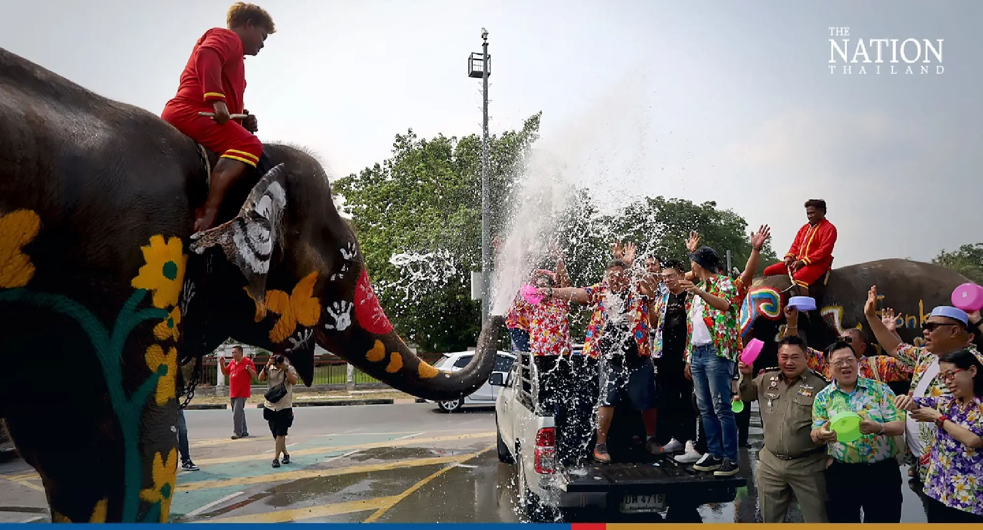 Songkran is here: Ayutthaya trumpets message with colourful march of elephants - Photo 11