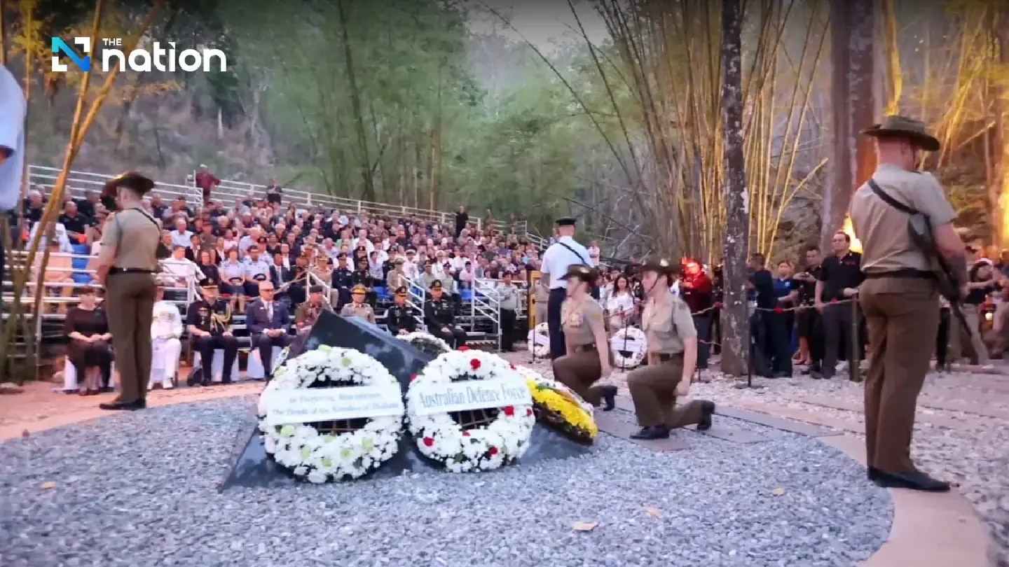 Aussies, Kiwis mark Anzac Day with special ceremony in Kanchanaburi - Photo 1